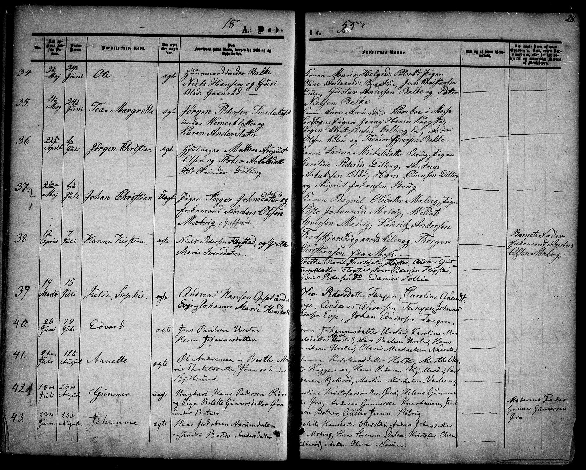 Rygge prestekontor Kirkebøker, AV/SAO-A-10084b/F/Fa/L0005: Ministerialbok nr. 5, 1852-1871, s. 28