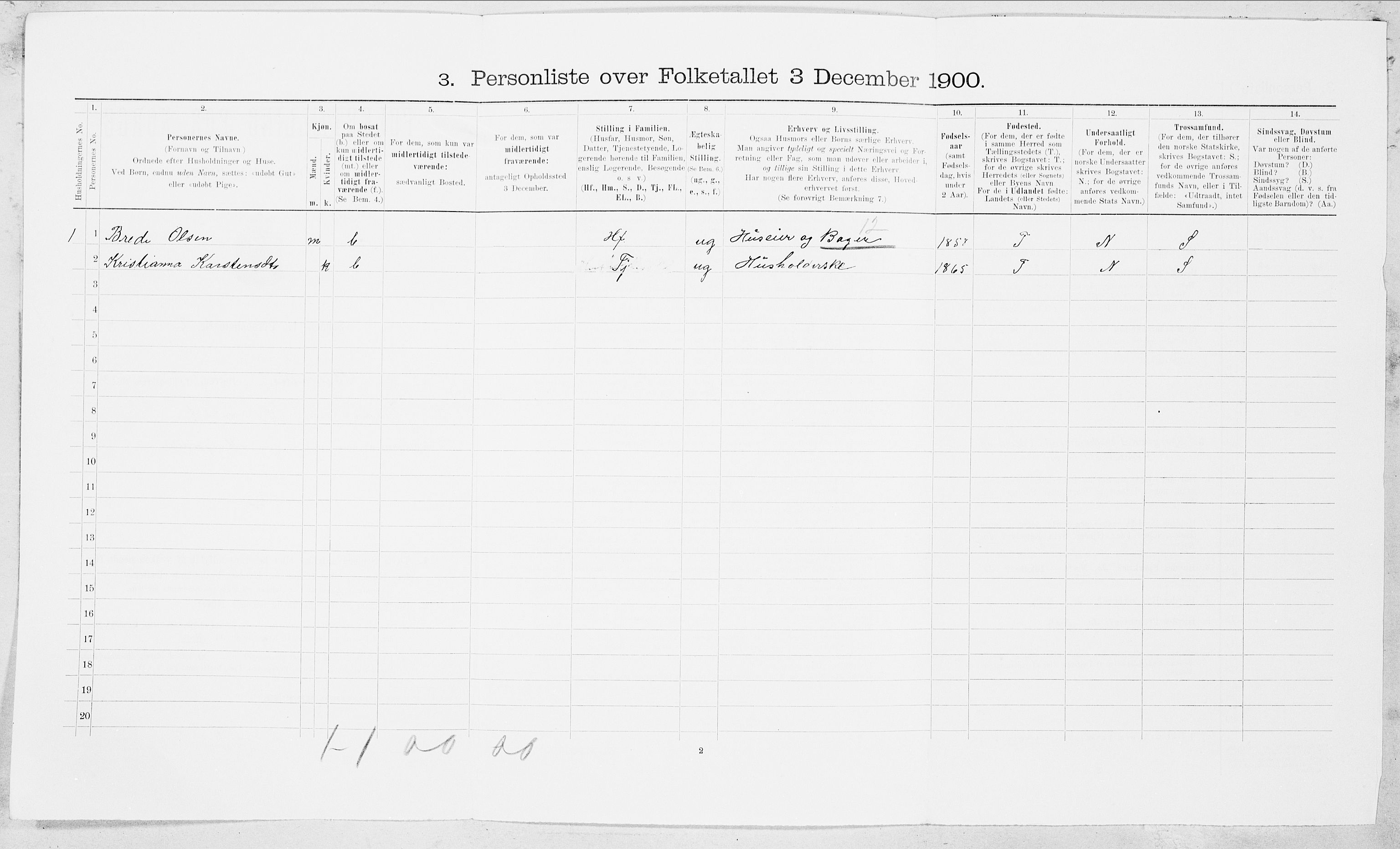 SAT, Folketelling 1900 for 1839 Beiarn herred, 1900, s. 183
