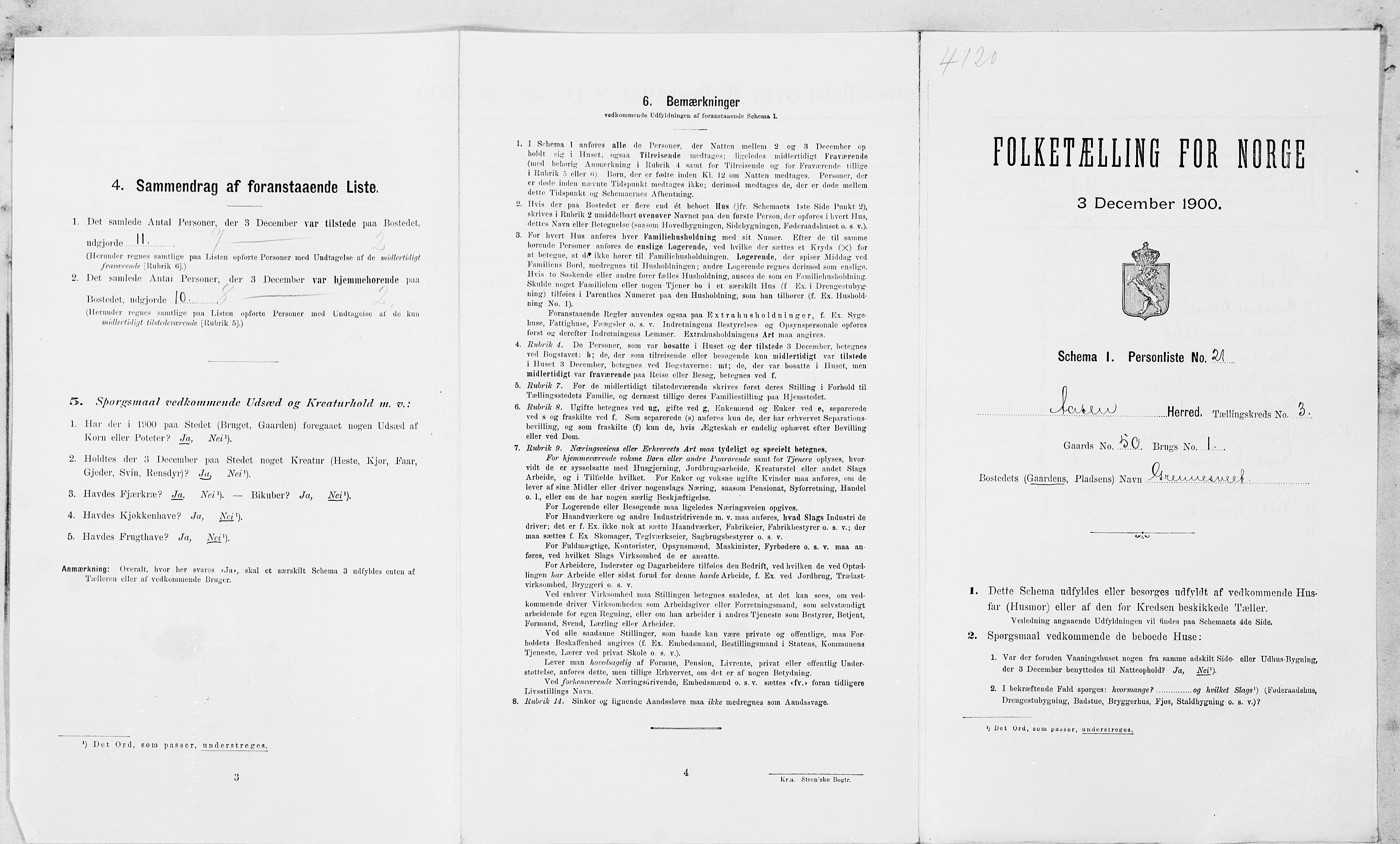 SAT, Folketelling 1900 for 1716 Åsen herred, 1900, s. 300