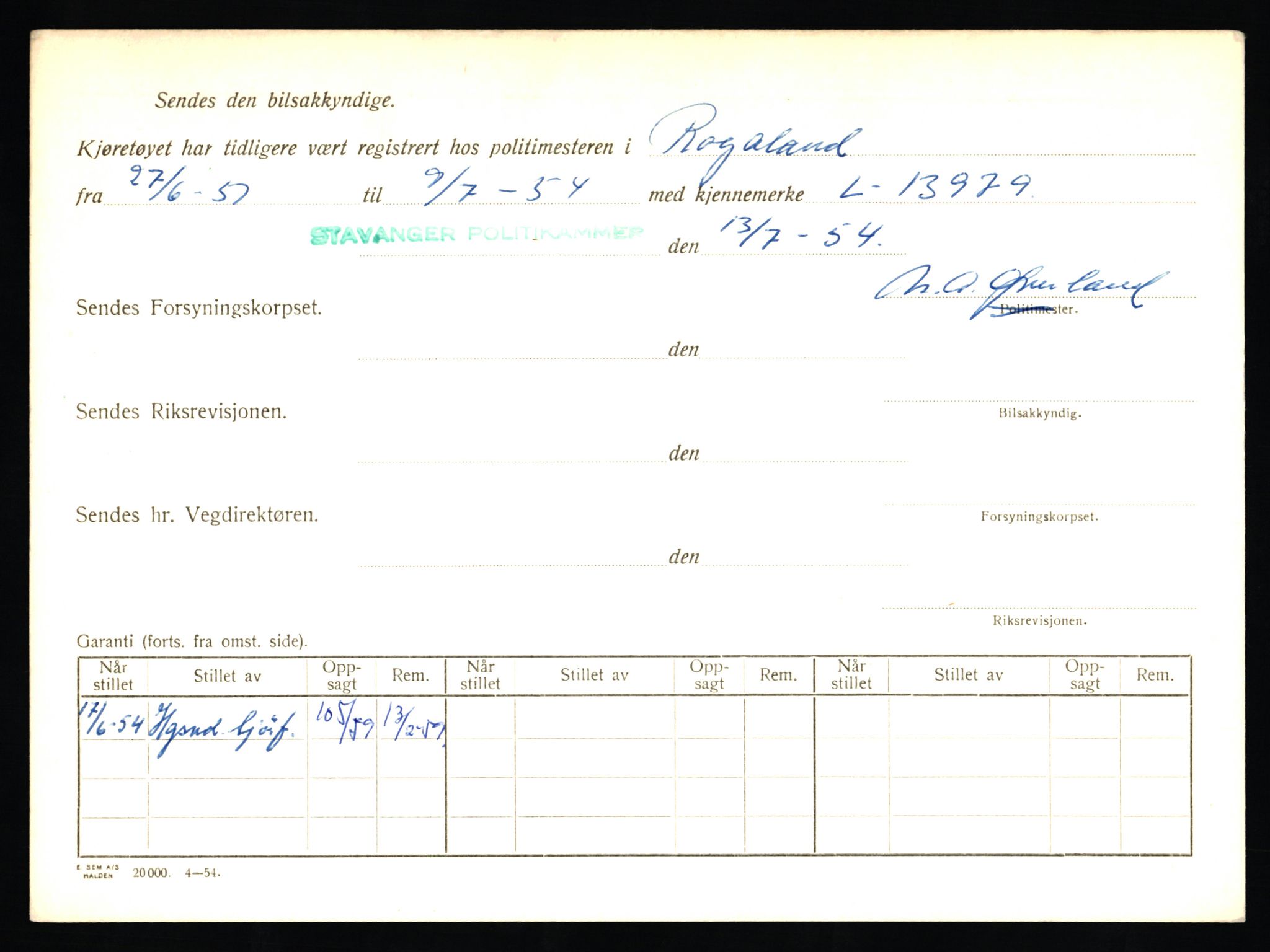 Stavanger trafikkstasjon, AV/SAST-A-101942/0/F/L0014: L-5080 - L-5499, 1930-1971, s. 136