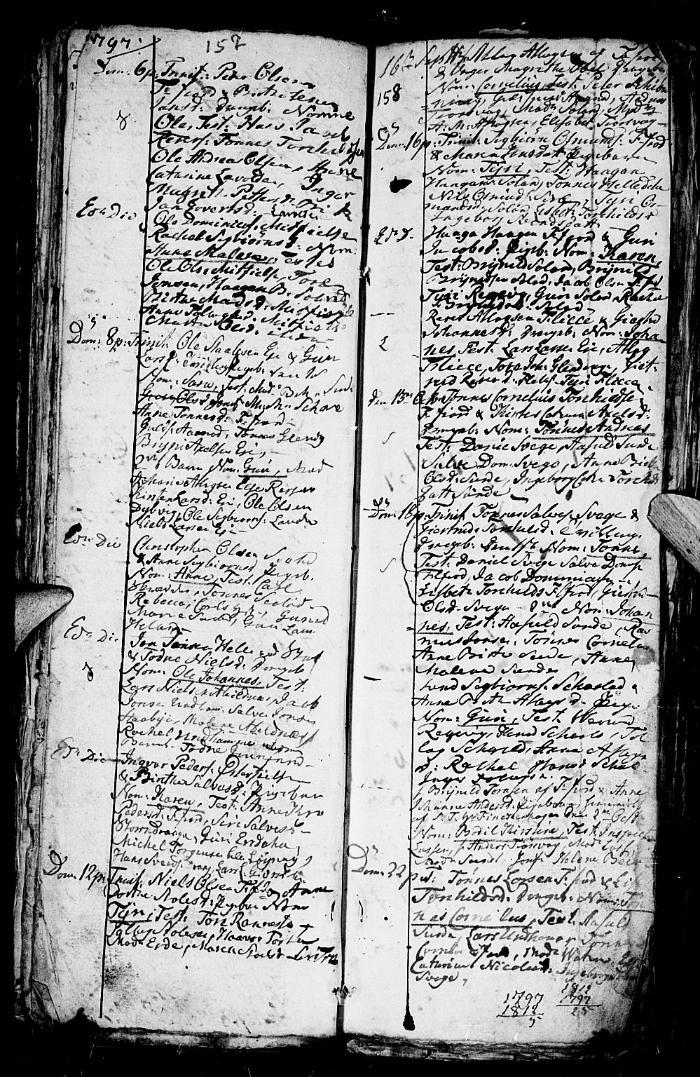 Flekkefjord sokneprestkontor, AV/SAK-1111-0012/F/Fa/Fac/L0001: Ministerialbok nr. A 1, 1773-1806, s. 157-158