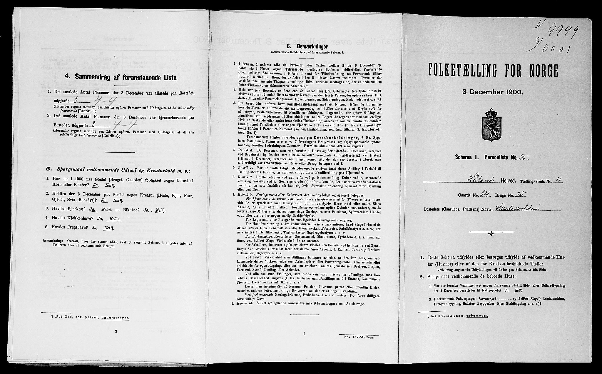 SAST, Folketelling 1900 for 1124 Haaland herred, 1900, s. 651