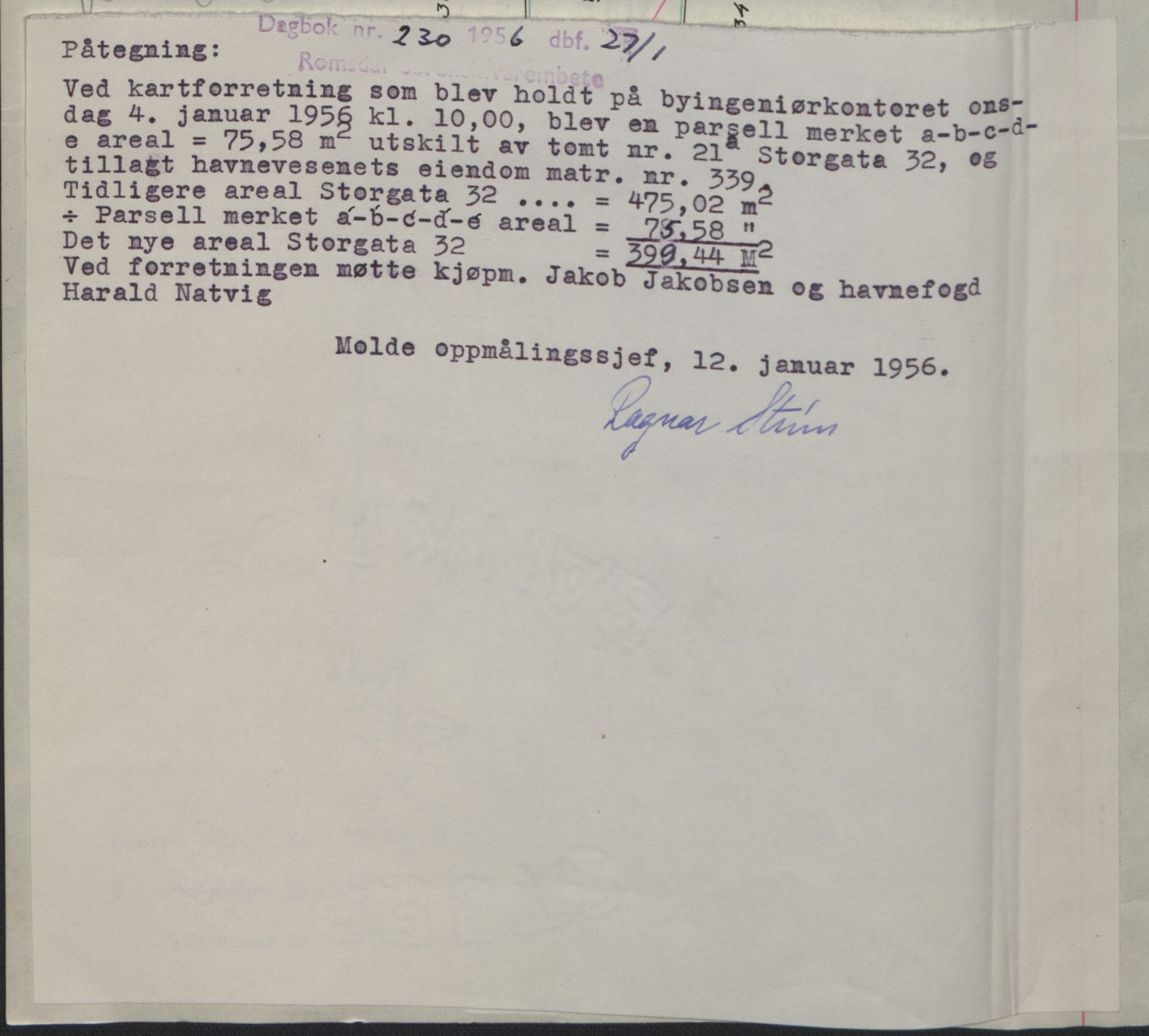 Romsdal sorenskriveri, SAT/A-4149/1/2/2C: Pantebok nr. A22, 1947-1947, Dagboknr: 976/1947