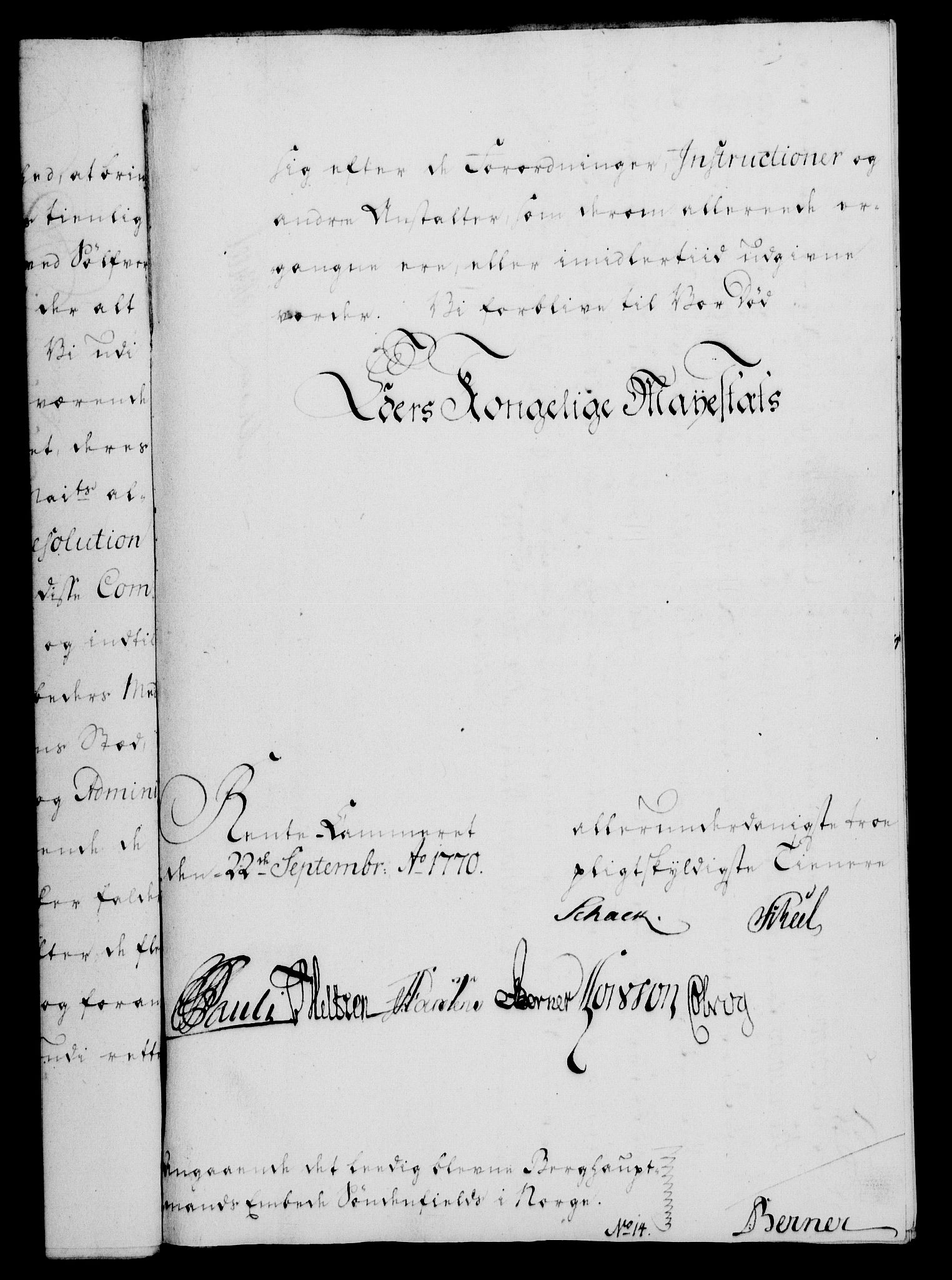 Rentekammeret, Kammerkanselliet, RA/EA-3111/G/Gf/Gfa/L0052: Norsk relasjons- og resolusjonsprotokoll (merket RK 52.52), 1770, s. 300