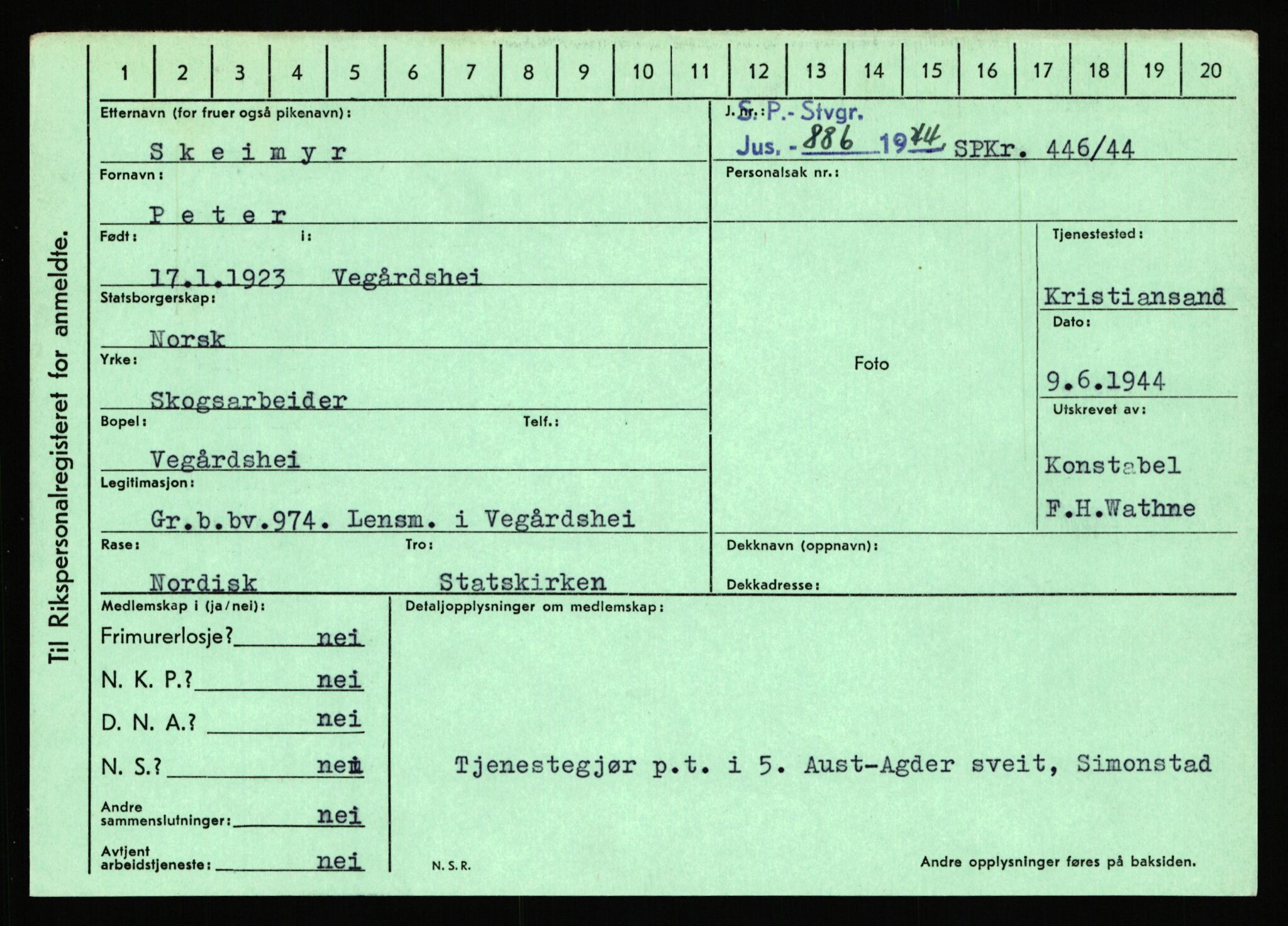 Statspolitiet - Hovedkontoret / Osloavdelingen, AV/RA-S-1329/C/Ca/L0014: Seterlien - Svartås, 1943-1945, s. 948