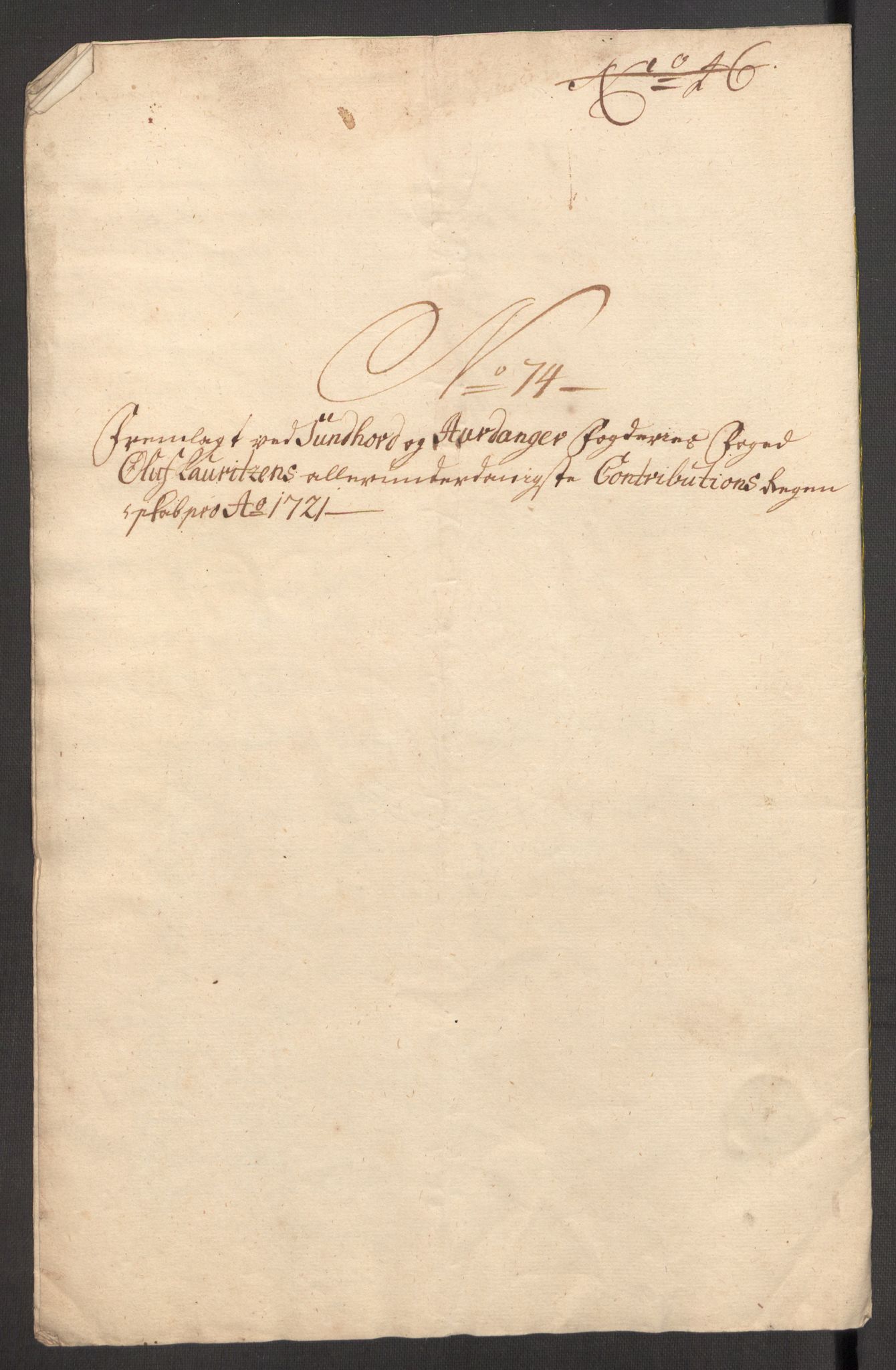 Rentekammeret inntil 1814, Reviderte regnskaper, Fogderegnskap, RA/EA-4092/R48/L3000: Fogderegnskap Sunnhordland og Hardanger, 1721, s. 418