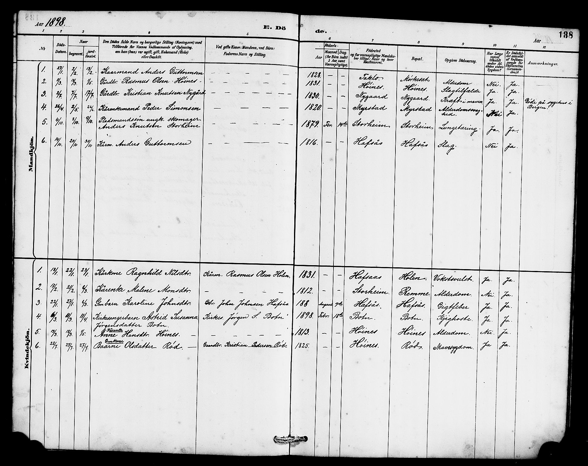 Eid sokneprestembete, SAB/A-82301/H/Hab/Habc/L0002: Klokkerbok nr. C 2, 1887-1906, s. 138