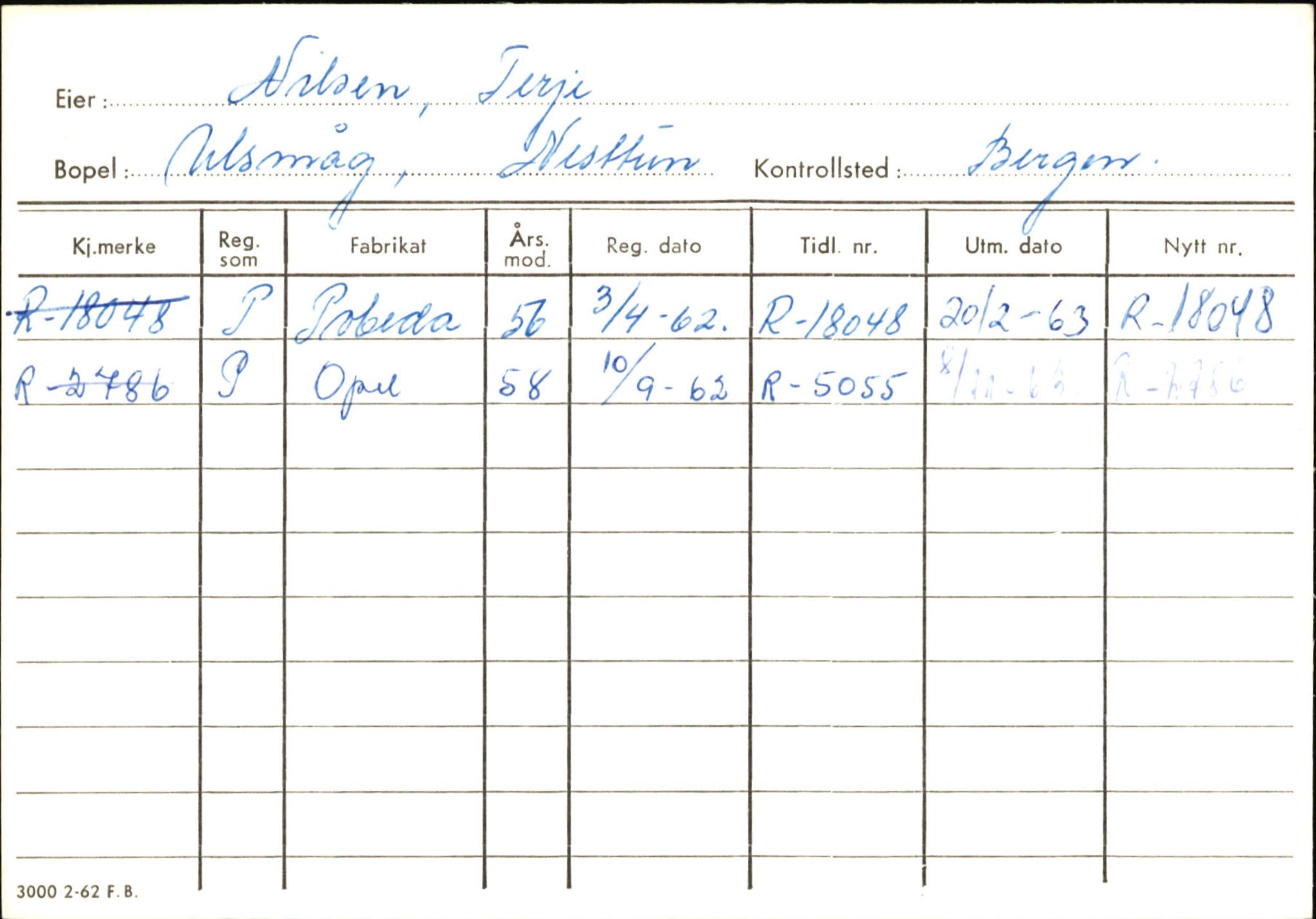 Statens vegvesen, Hordaland vegkontor, AV/SAB-A-5201/2/Ha/L0040: R-eierkort N, 1920-1971, s. 3