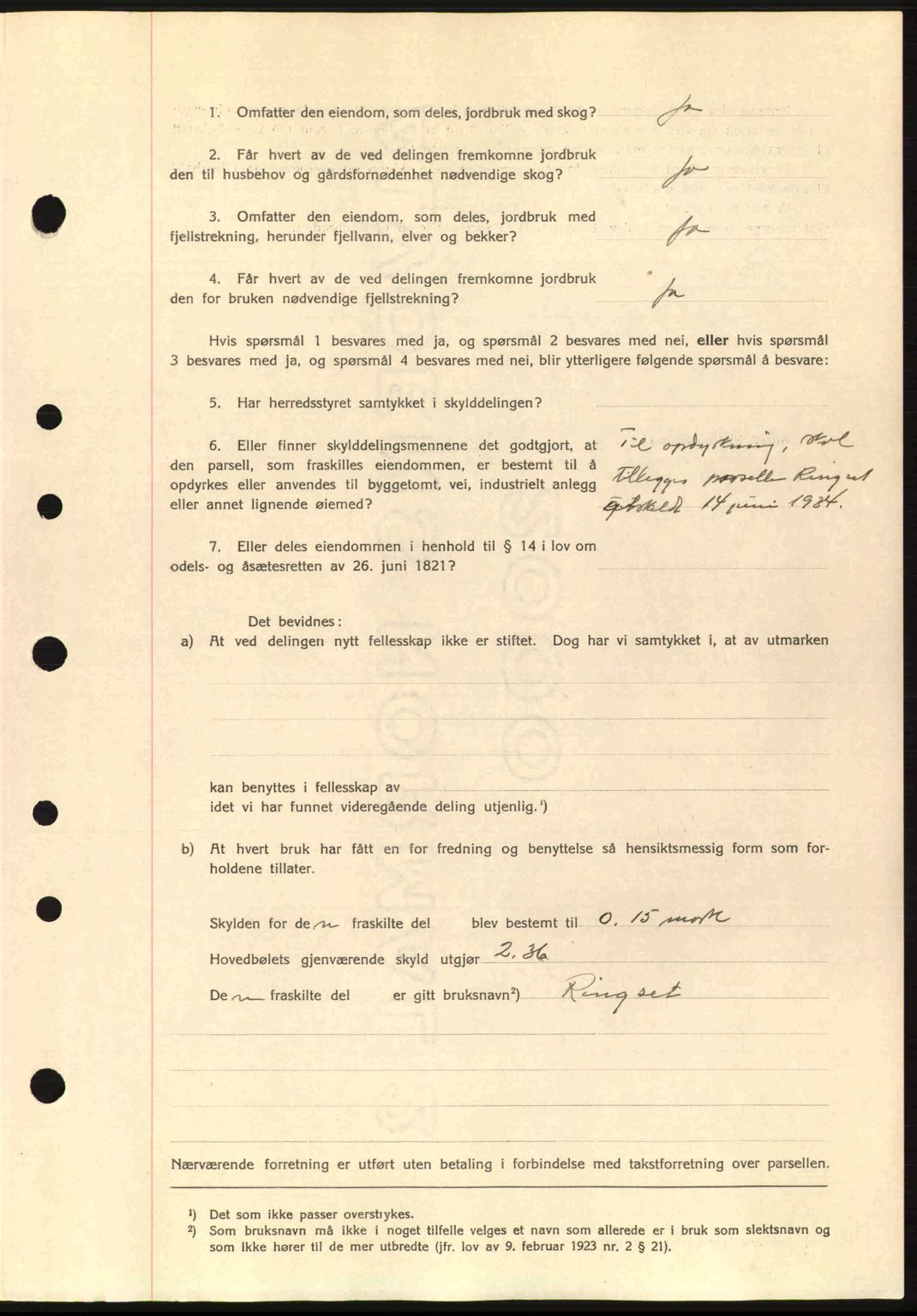 Romsdal sorenskriveri, AV/SAT-A-4149/1/2/2C: Pantebok nr. A1, 1936-1936, Dagboknr: 236/1936