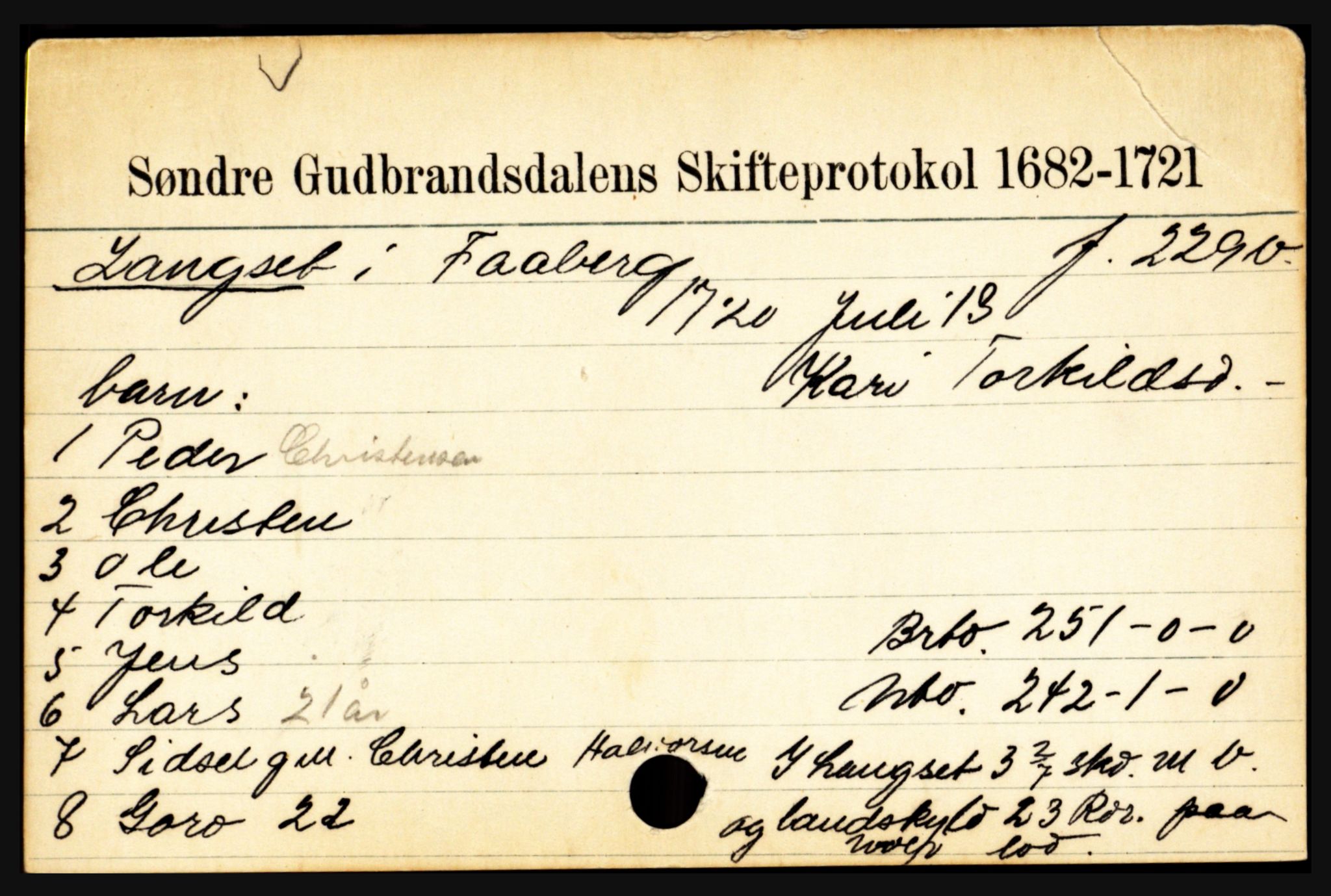Sør-Gudbrandsdal tingrett, AV/SAH-TING-004/J, 1658-1885, s. 6997