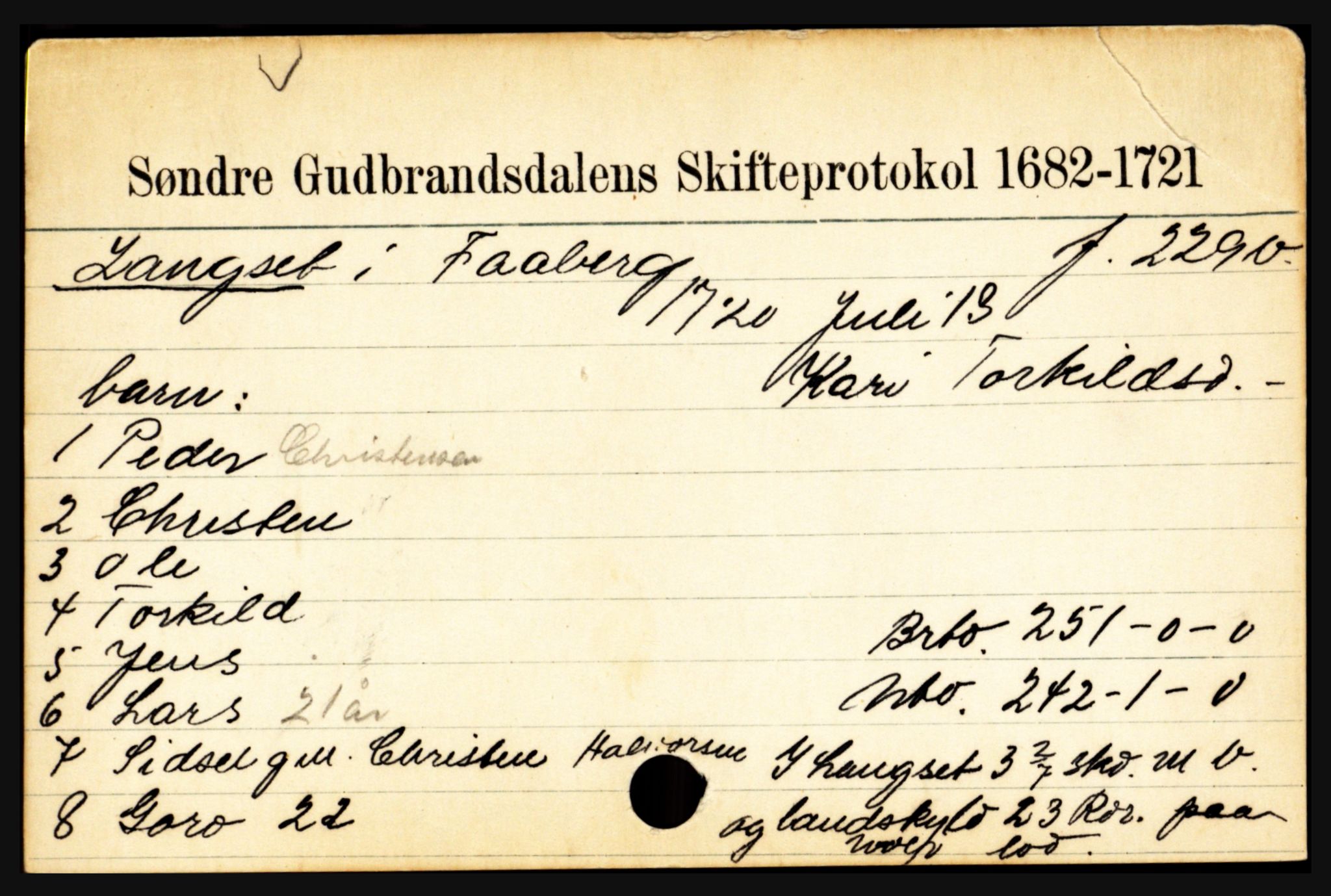 Sør-Gudbrandsdal tingrett, SAH/TING-004/J, 1658-1885, s. 6997