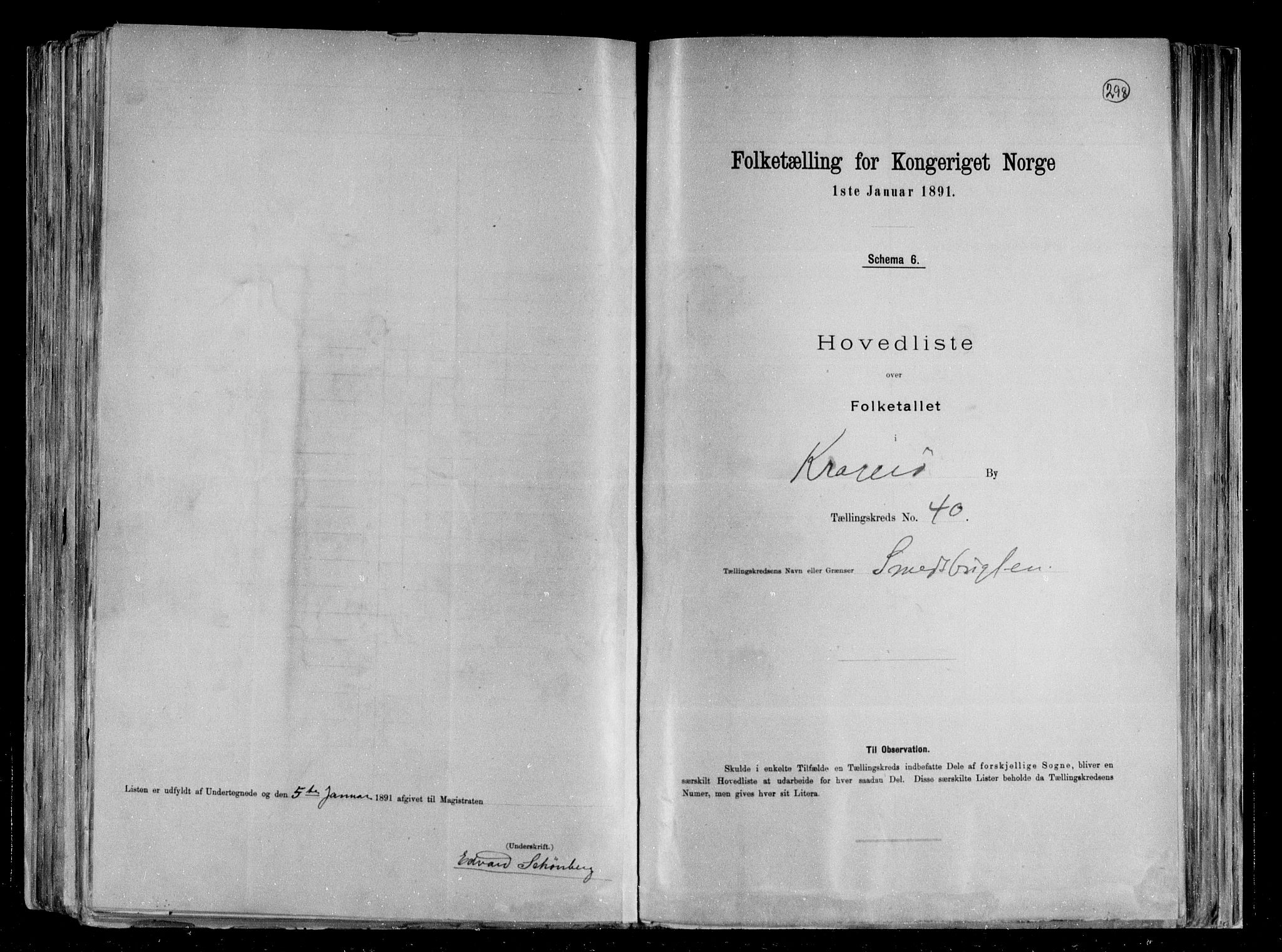 RA, Folketelling 1891 for 0801 Kragerø kjøpstad, 1891, s. 83