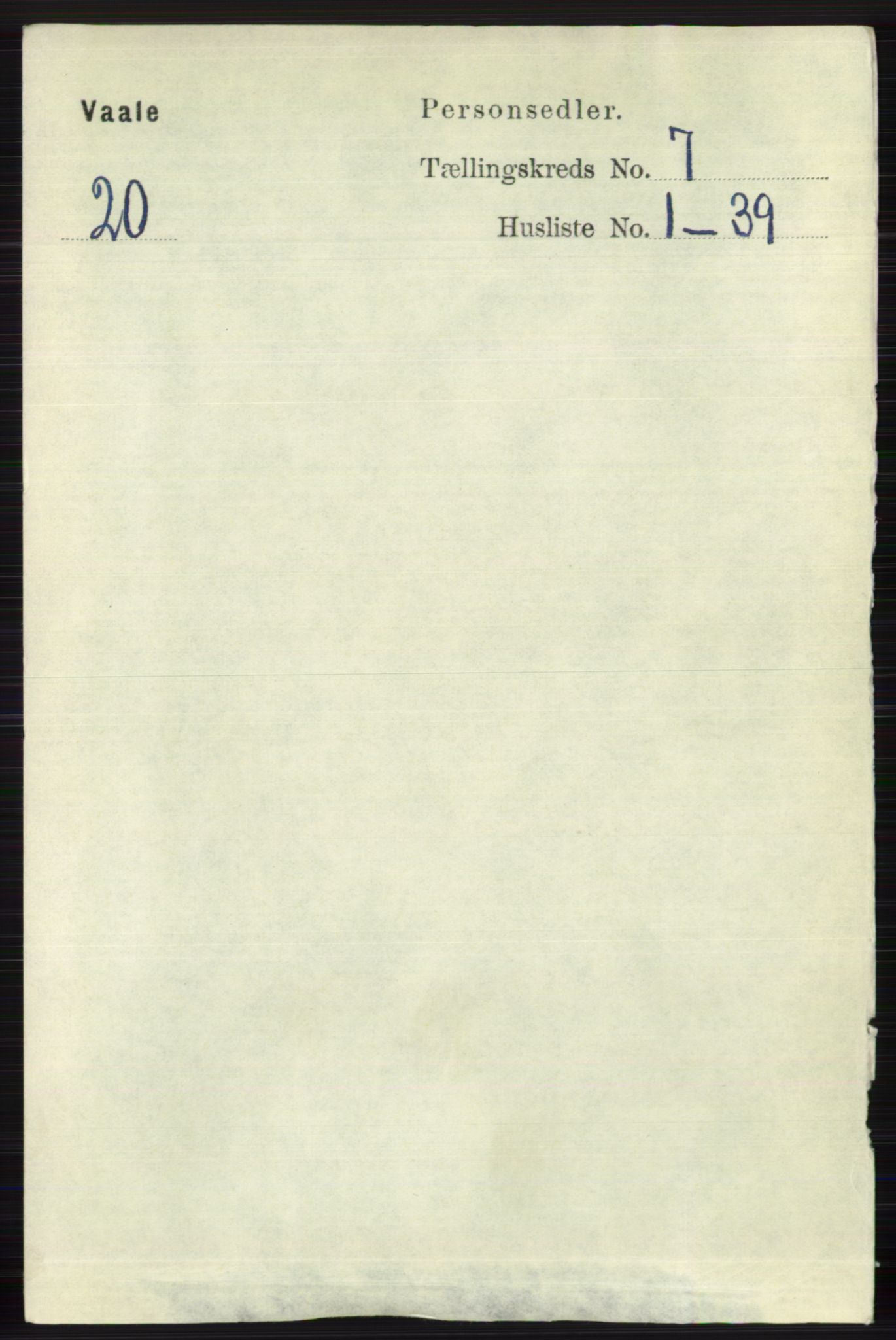 RA, Folketelling 1891 for 0716 Våle herred, 1891, s. 2383