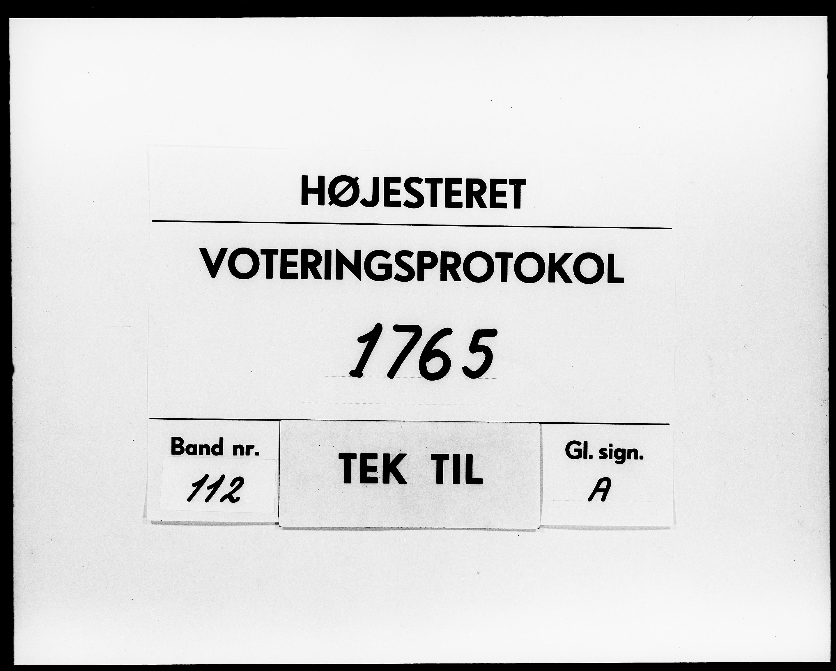 Højesteret, DRA/A-0009, 1765