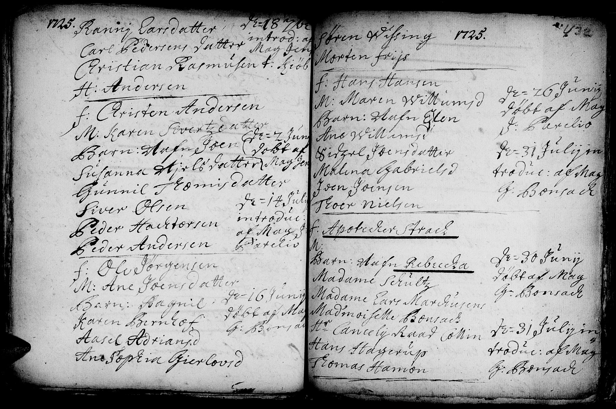 Ministerialprotokoller, klokkerbøker og fødselsregistre - Sør-Trøndelag, SAT/A-1456/601/L0035: Ministerialbok nr. 601A03, 1713-1728, s. 432
