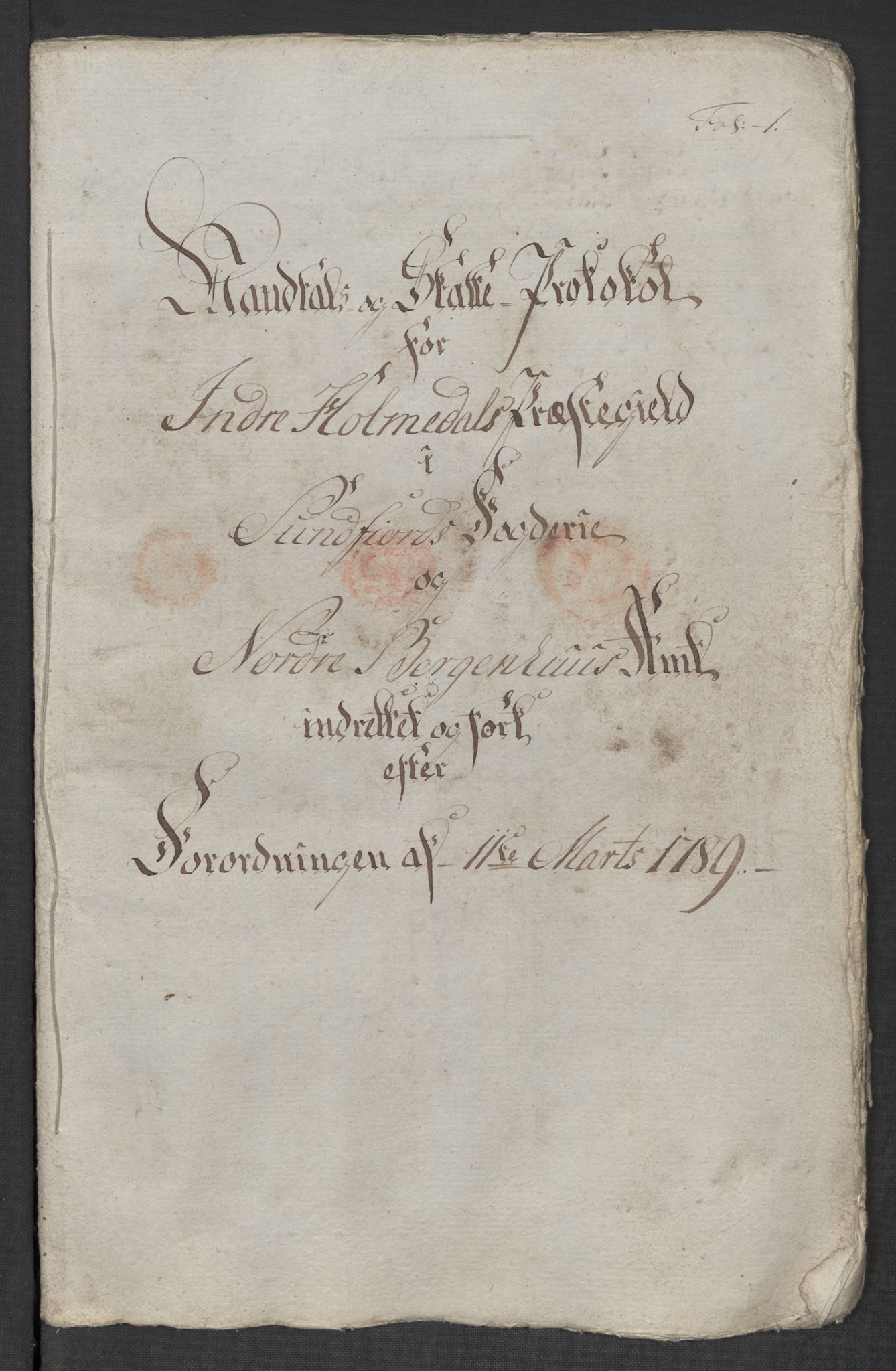 Rentekammeret inntil 1814, Reviderte regnskaper, Mindre regnskaper, RA/EA-4068/Rf/Rfe/L0048: Sunnfjord og Nordfjord fogderier, 1789, s. 233