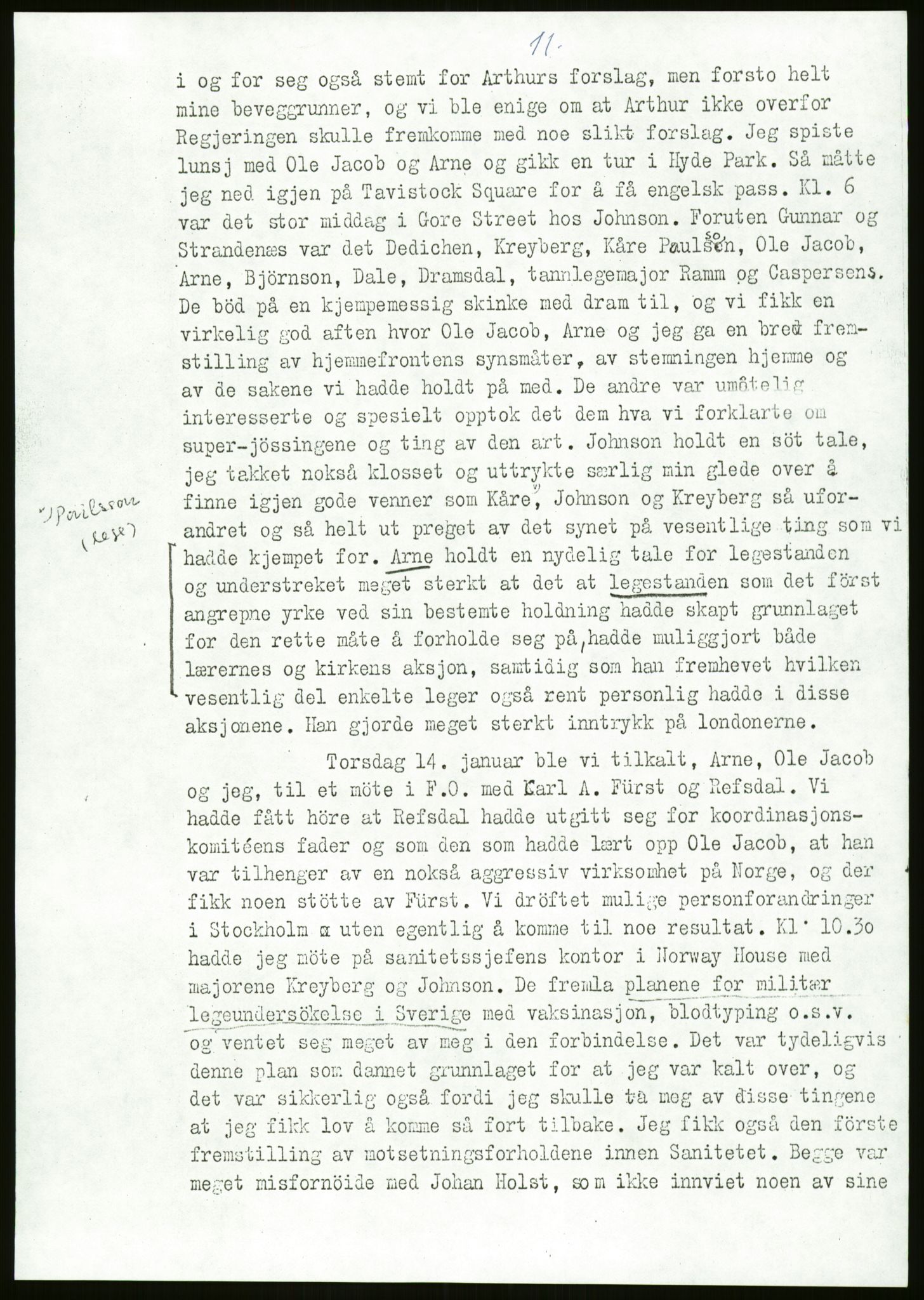 Ustvedt, Hans Jacob / Ustvedt familien, AV/RA-PA-1248/H/L0047/0002: Dagbøker / Londondagboken, 1943, s. 11