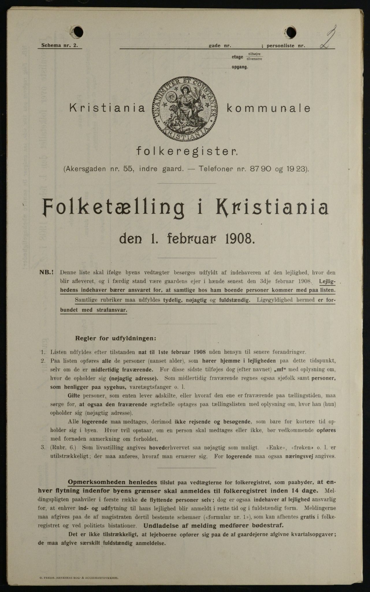 OBA, Kommunal folketelling 1.2.1908 for Kristiania kjøpstad, 1908, s. 48824