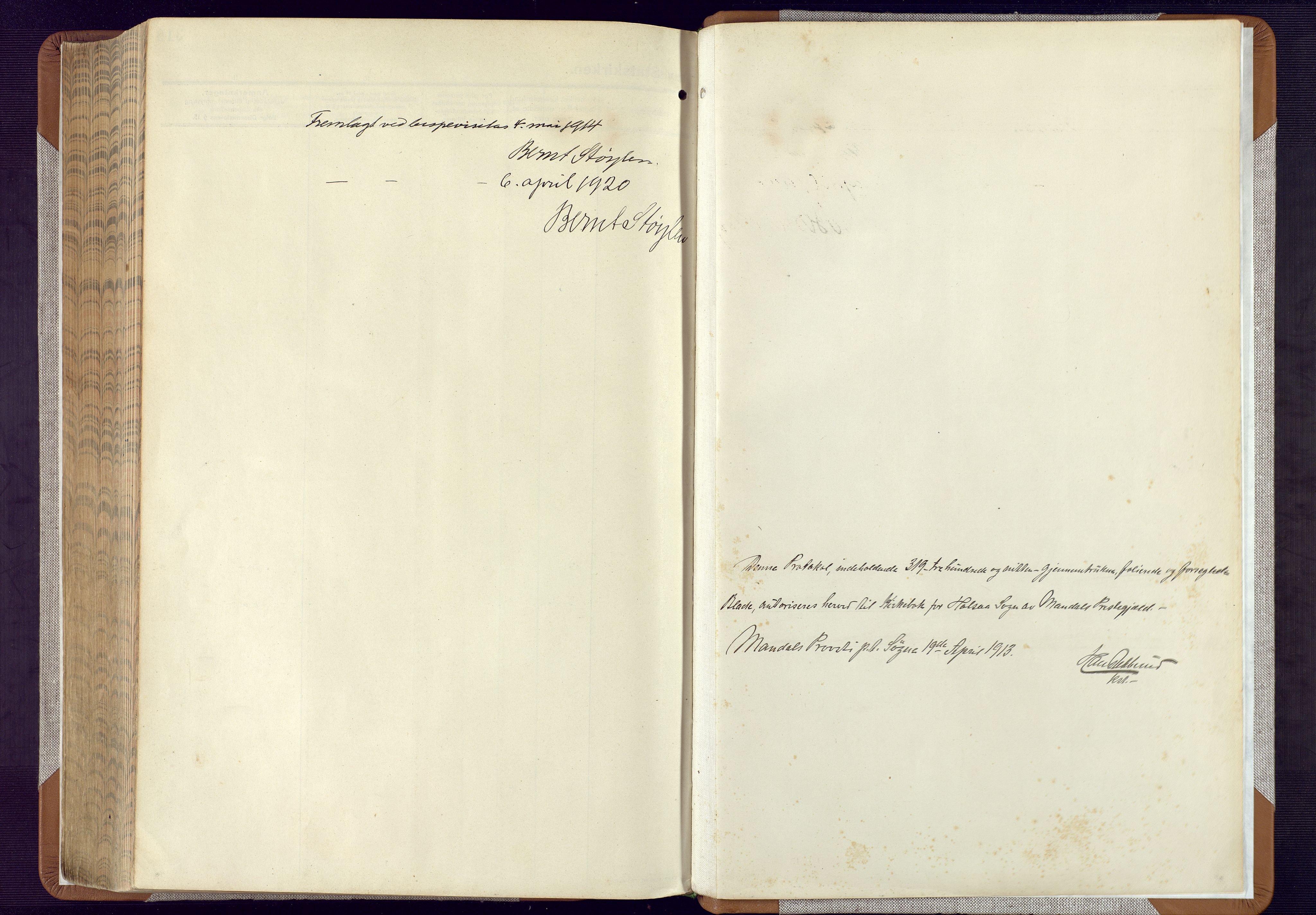 Mandal sokneprestkontor, AV/SAK-1111-0030/F/Fa/Faa/L0022: Ministerialbok nr. A 22, 1913-1925