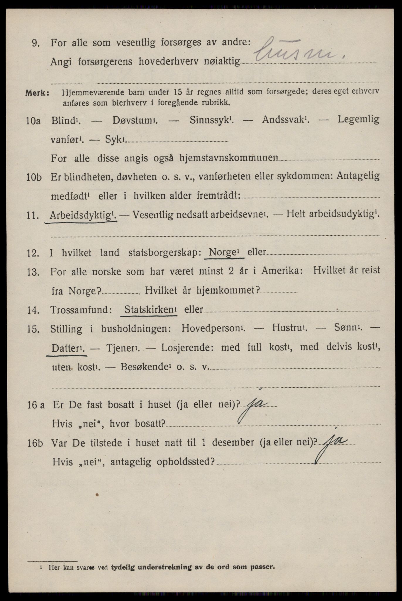 SAKO, Folketelling 1920 for 0830 Nissedal herred, 1920, s. 1844