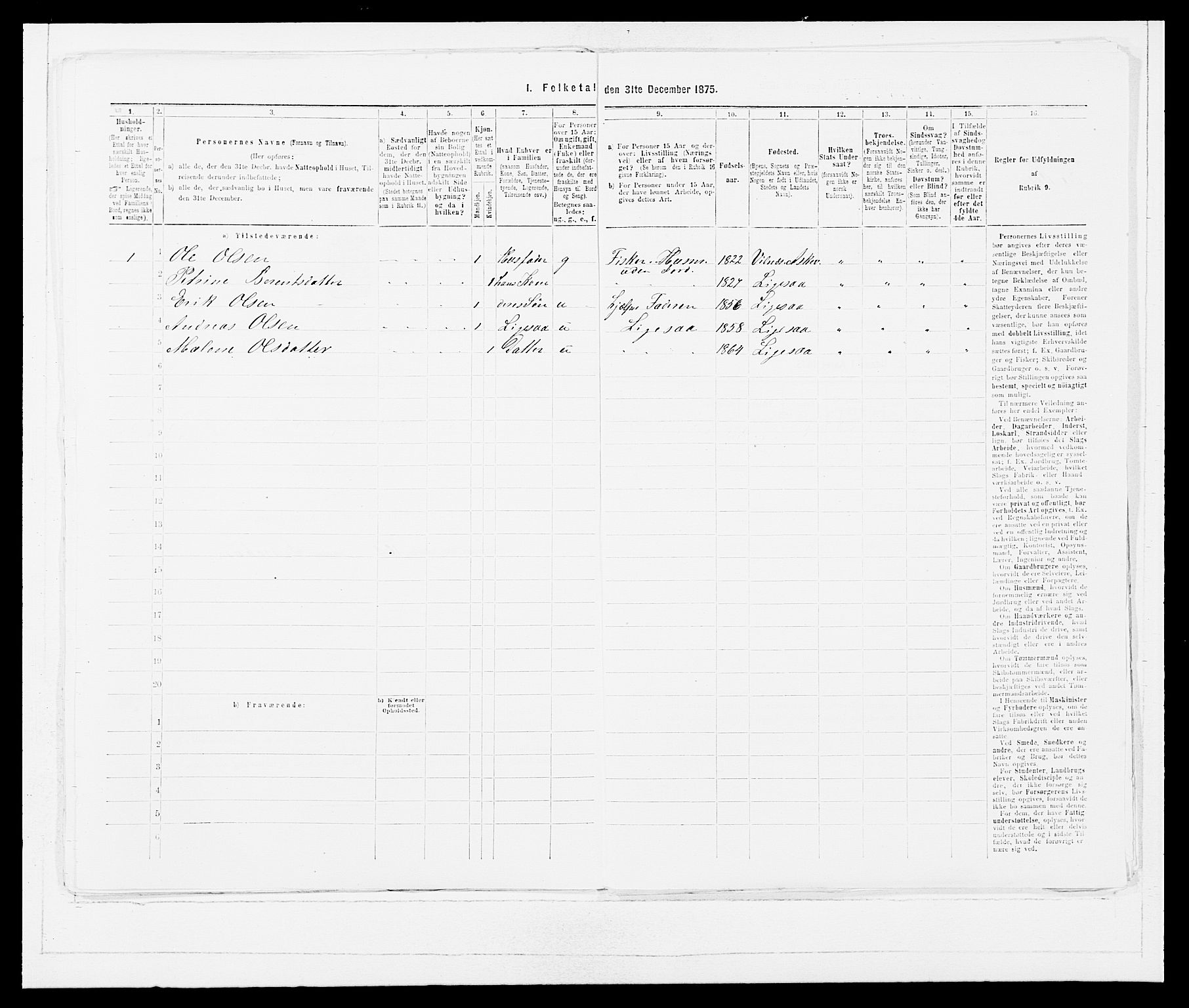 SAB, Folketelling 1875 for 1428P Askvoll prestegjeld, 1875, s. 894