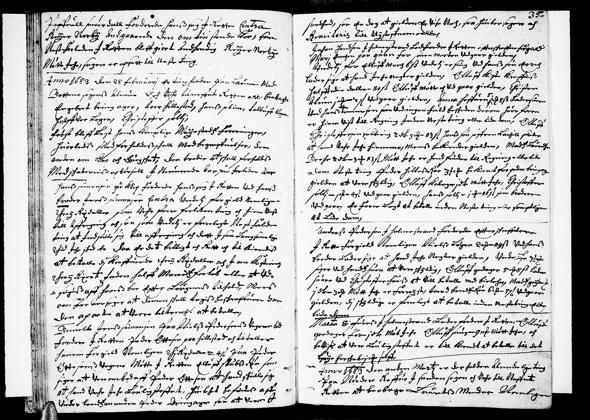 Nordre Jarlsberg sorenskriveri, AV/SAKO-A-80/F/Fa/Faa/L0001: Tingbok, 1682-1683, s. 35