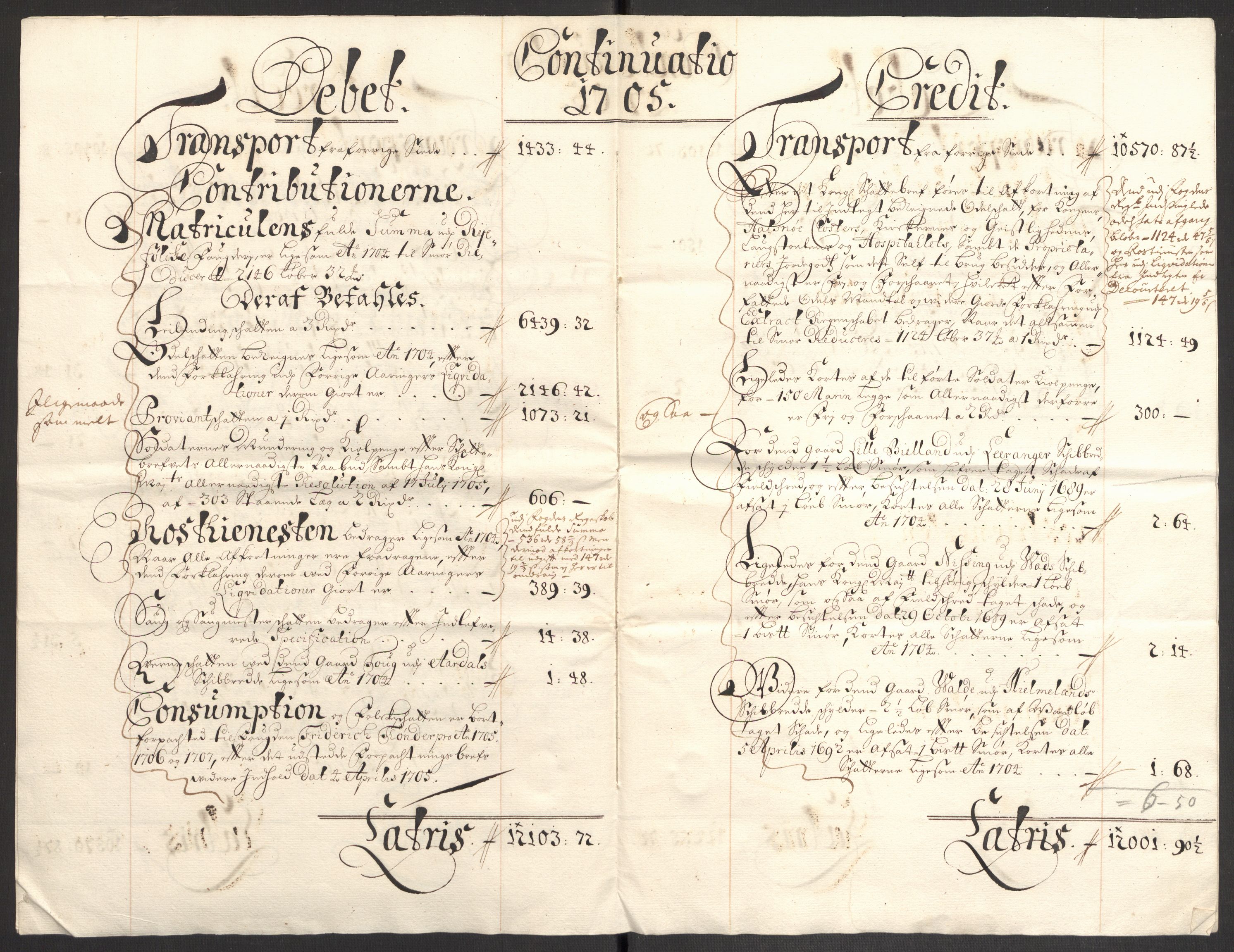 Rentekammeret inntil 1814, Reviderte regnskaper, Fogderegnskap, RA/EA-4092/R47/L2860: Fogderegnskap Ryfylke, 1703-1705, s. 463