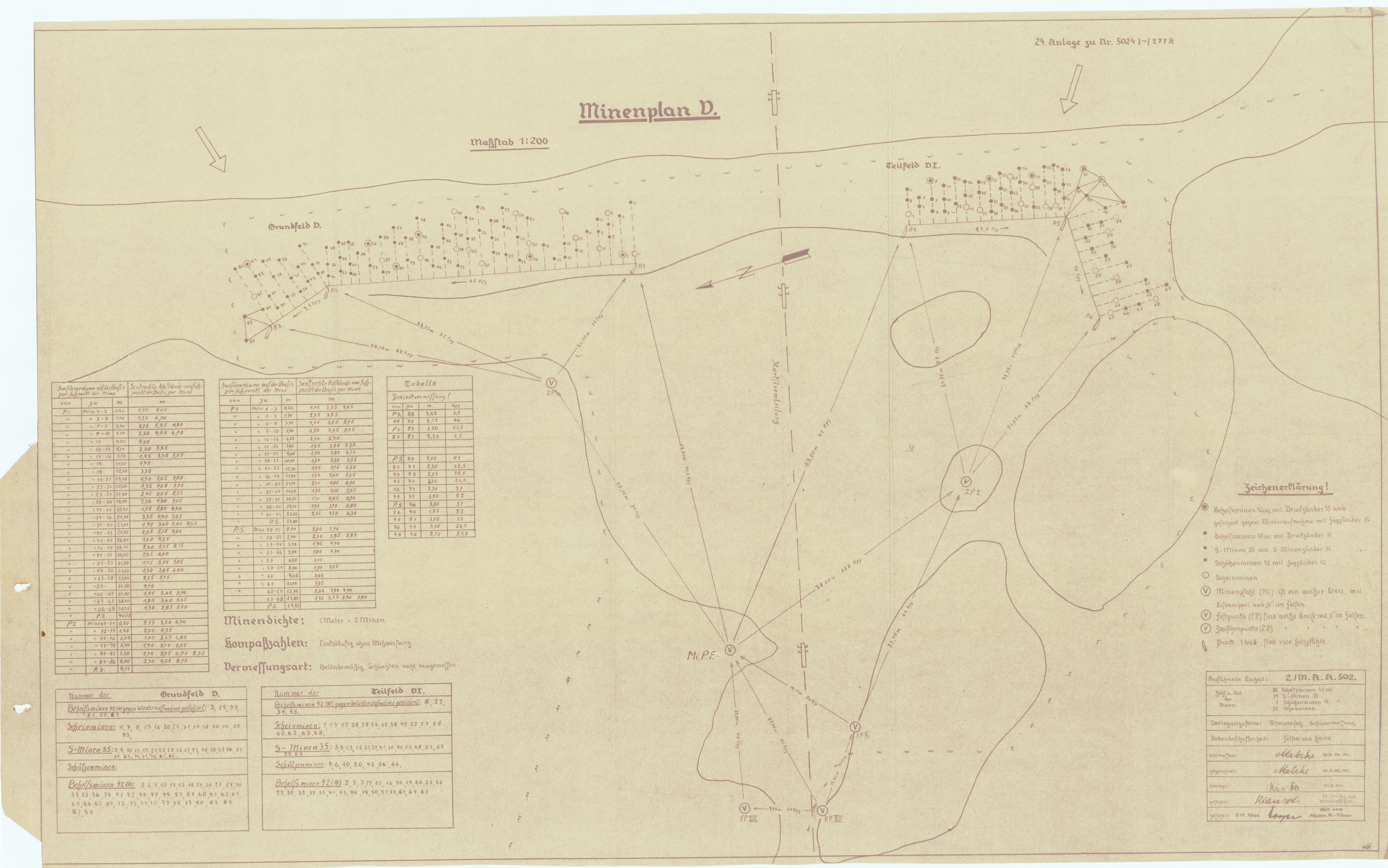 Forsvaret, Sørlandet sjøforsvarsdistrikt, RA/RAFA-3266/F/Fb/Fbf/L0323: Tyske landminefelter, 1945, s. 30