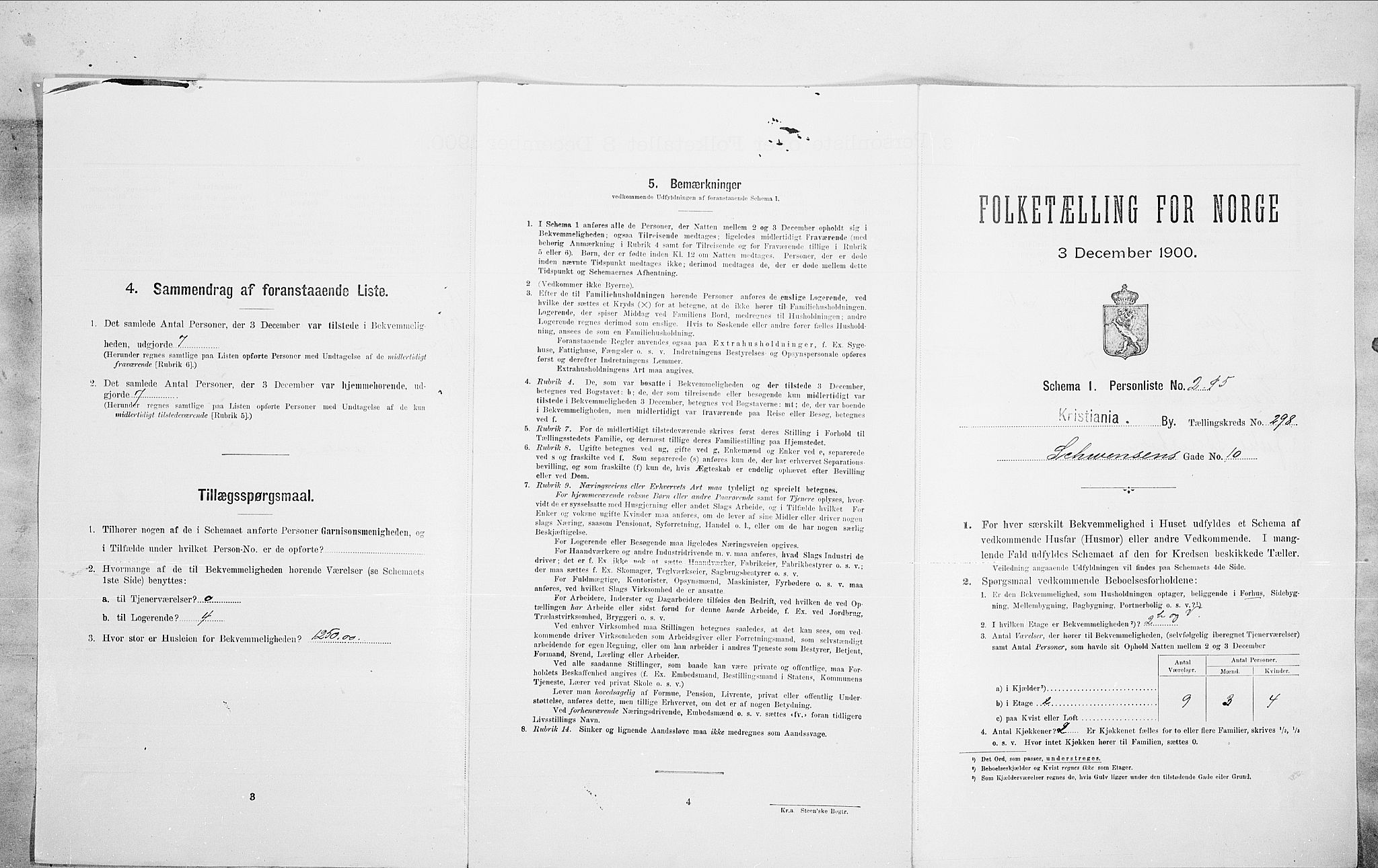 SAO, Folketelling 1900 for 0301 Kristiania kjøpstad, 1900, s. 82476