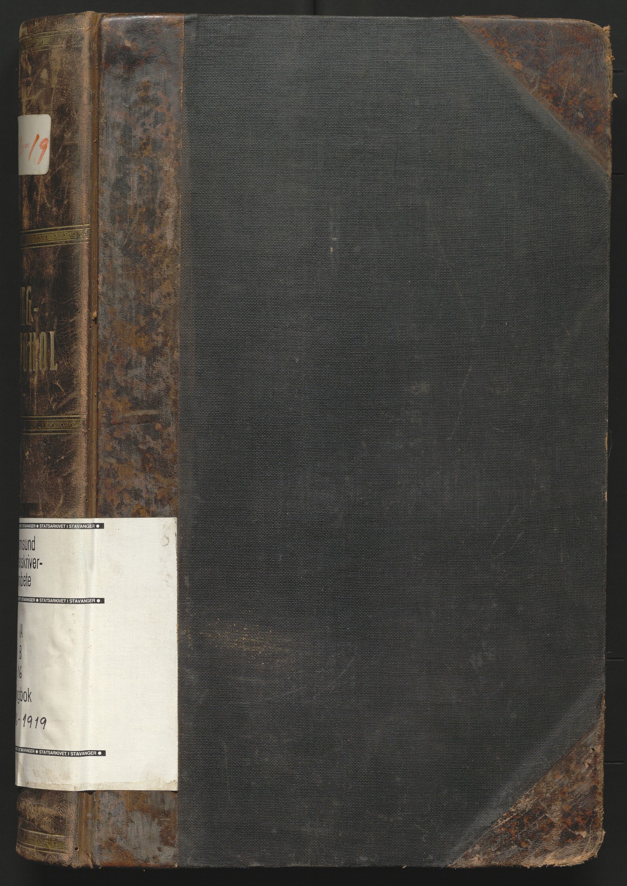 Karmsund sorenskriveri, AV/SAST-A-100311/01/I/IA/IAB/L0016: TINGBOK, 1916-1919