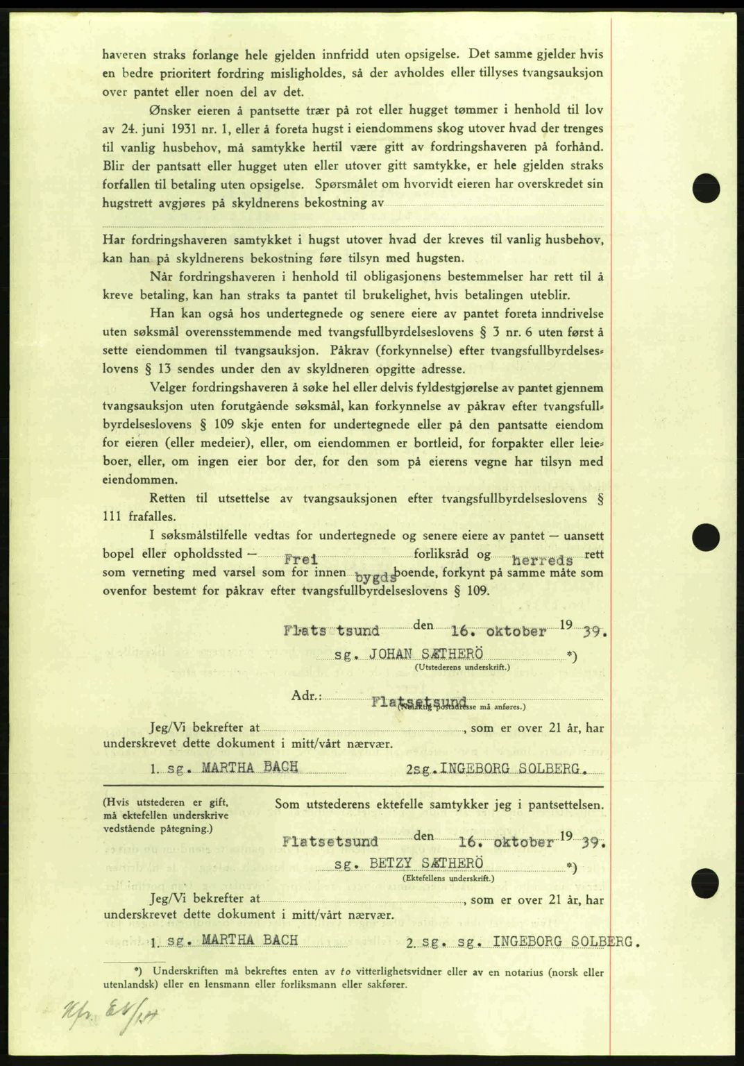 Nordmøre sorenskriveri, AV/SAT-A-4132/1/2/2Ca: Pantebok nr. B86, 1939-1940, Dagboknr: 3129/1939