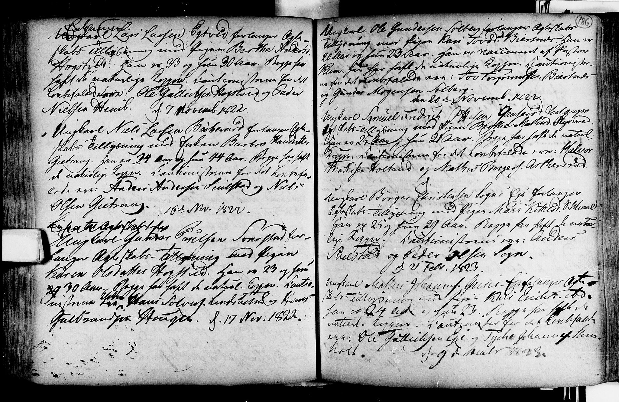 Lardal kirkebøker, SAKO/A-350/F/Fa/L0004: Ministerialbok nr. i 4, 1733-1815, s. 186
