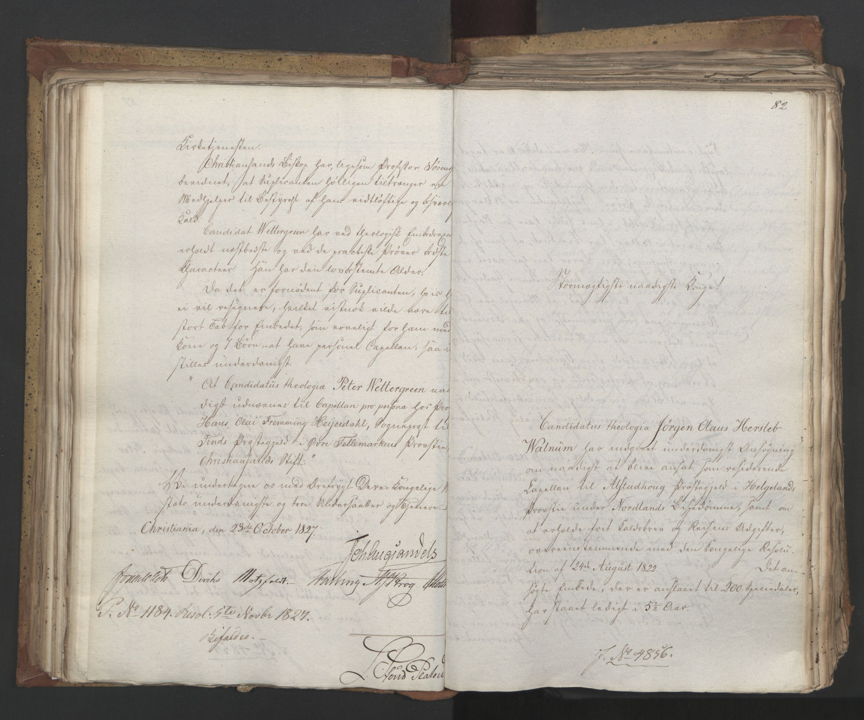 Statsrådsavdelingen i Stockholm, AV/RA-S-1003/D/Da/L0053: Regjeringsinnstillinger nr. 4800-5017, 1827, s. 170