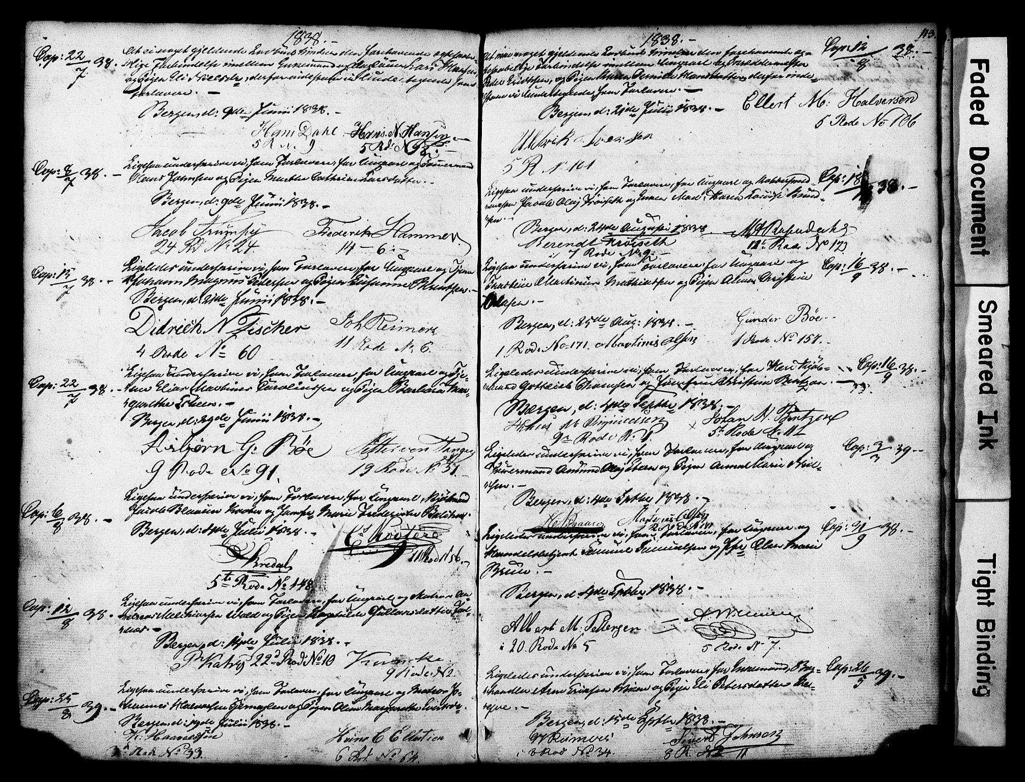 Nykirken Sokneprestembete, SAB/A-77101: Forlovererklæringer nr. II.5.1, 1814-1846, s. 113
