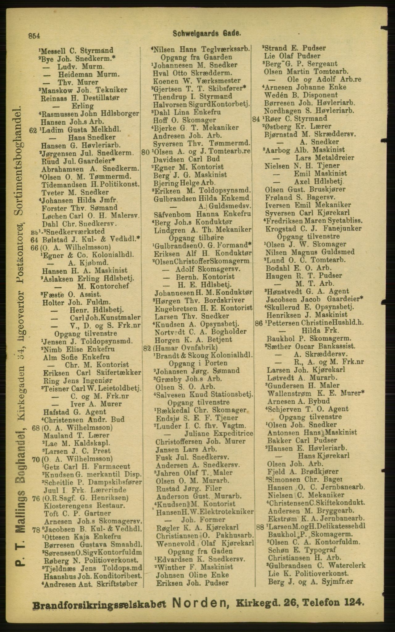 Kristiania/Oslo adressebok, PUBL/-, 1898, s. 854
