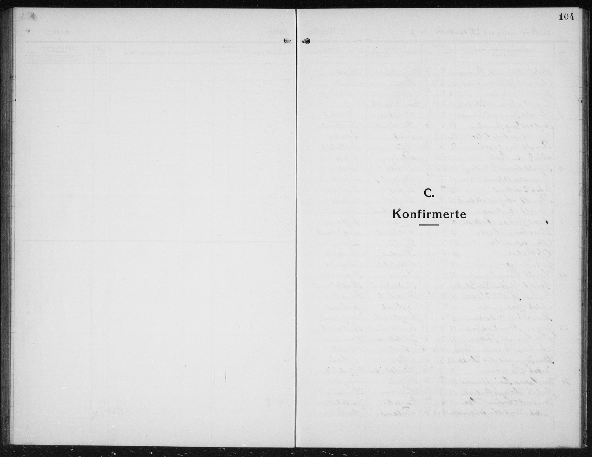 Kvinesdal sokneprestkontor, AV/SAK-1111-0026/F/Fb/Fbb/L0004: Klokkerbok nr. B 4, 1917-1938, s. 104