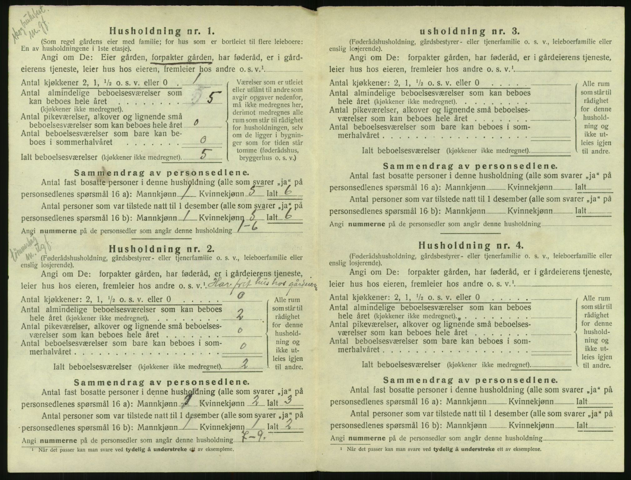 SAK, Folketelling 1920 for 0930 Gjøvdal herred, 1920, s. 223