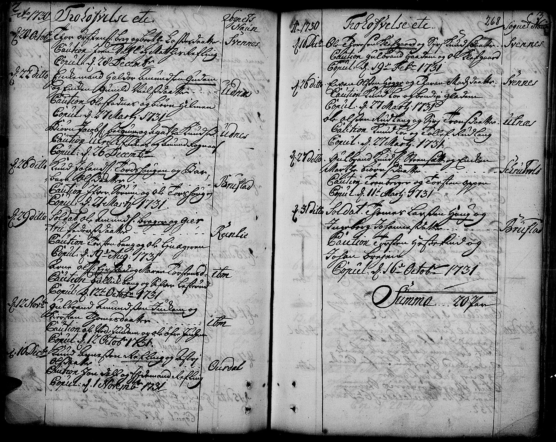 Aurdal prestekontor, AV/SAH-PREST-126/H/Ha/Haa/L0004: Ministerialbok nr. 4, 1730-1762, s. 2-3