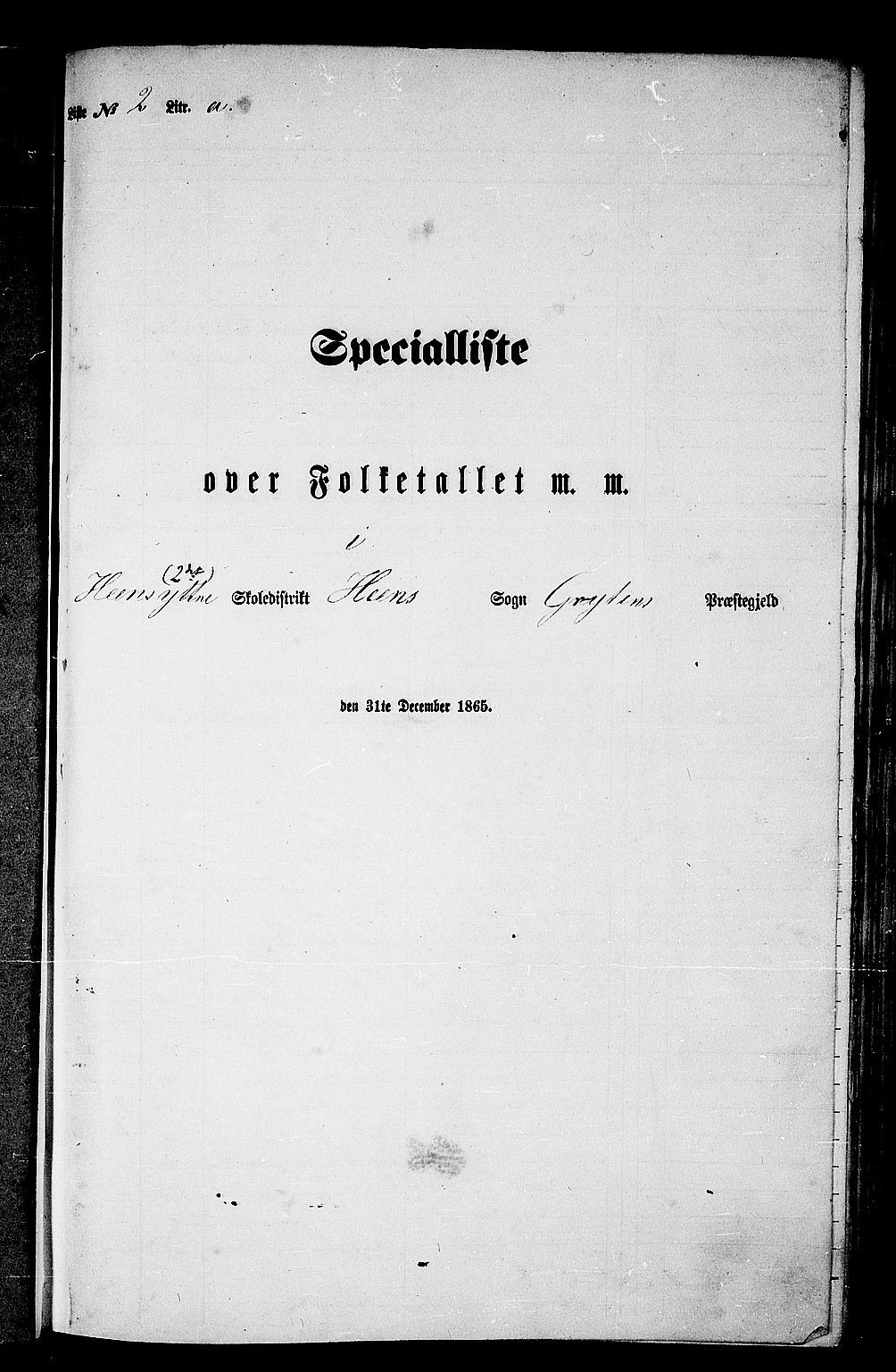 RA, Folketelling 1865 for 1539P Grytten prestegjeld, 1865, s. 28