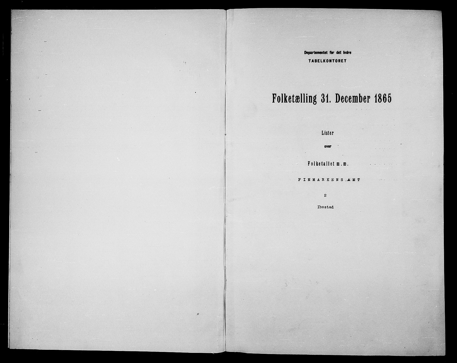 RA, Folketelling 1865 for 1917P Ibestad prestegjeld, 1865, s. 3
