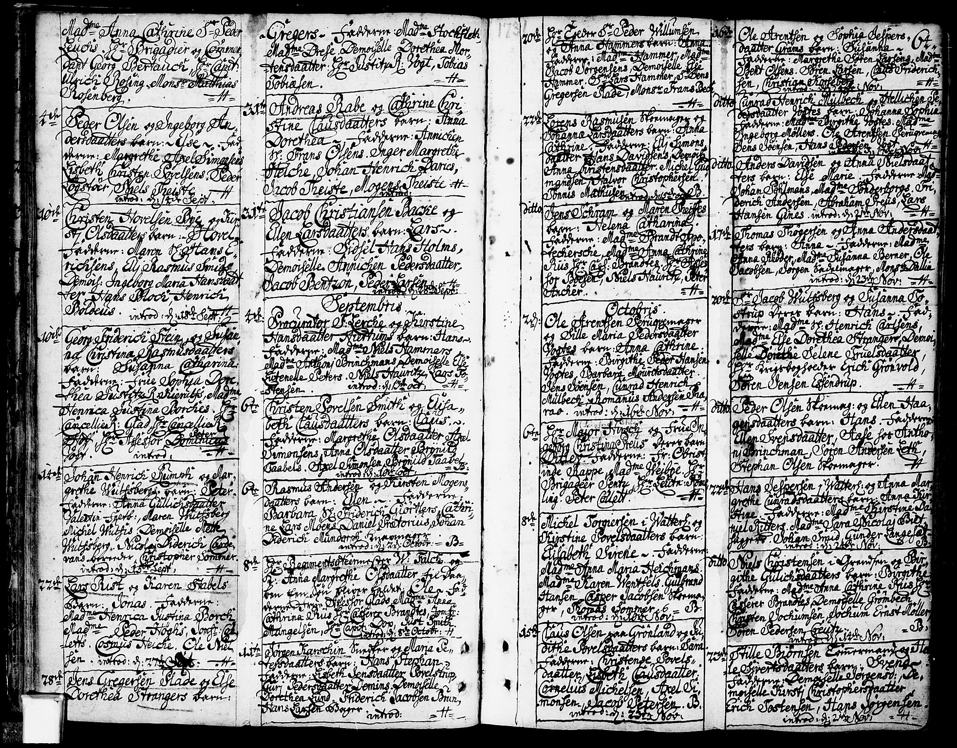 Oslo domkirke Kirkebøker, SAO/A-10752/F/Fa/L0003: Ministerialbok nr. 3, 1731-1743, s. 64