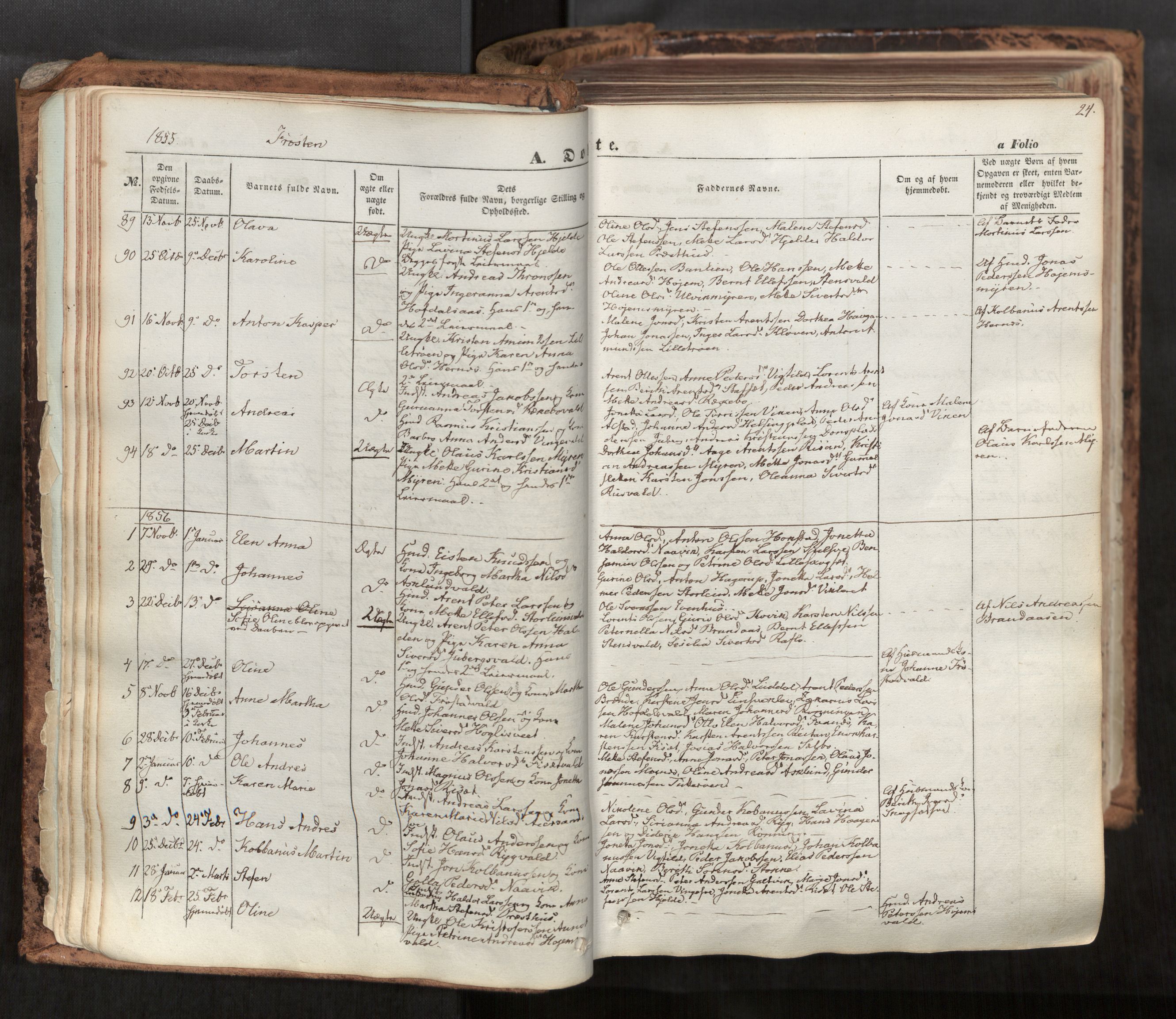 Ministerialprotokoller, klokkerbøker og fødselsregistre - Nord-Trøndelag, AV/SAT-A-1458/713/L0116: Ministerialbok nr. 713A07, 1850-1877, s. 24