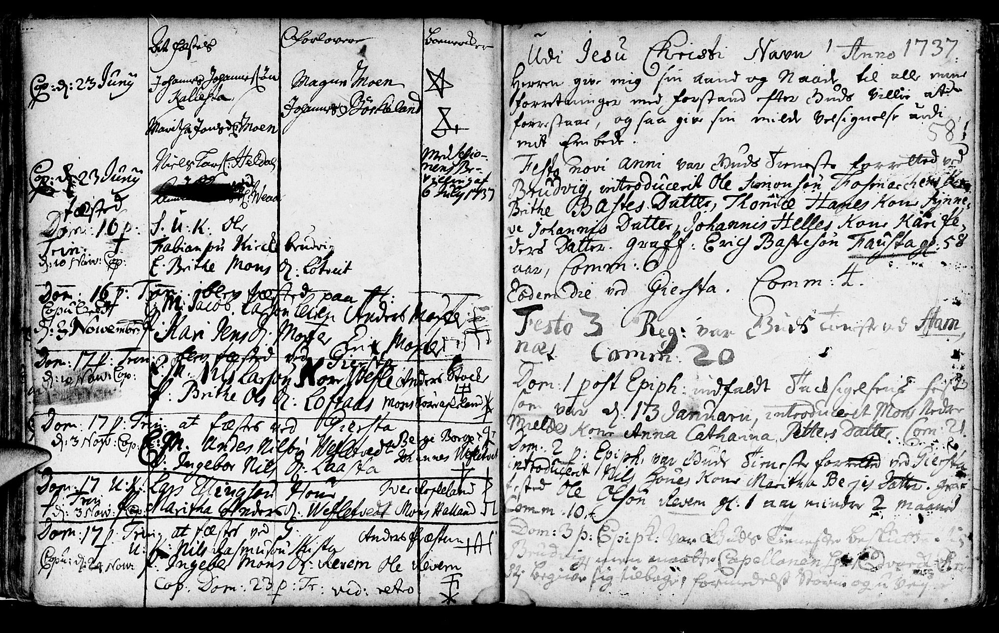 Haus sokneprestembete, AV/SAB-A-75601/H/Haa: Ministerialbok nr. A 5, 1733-1747, s. 58