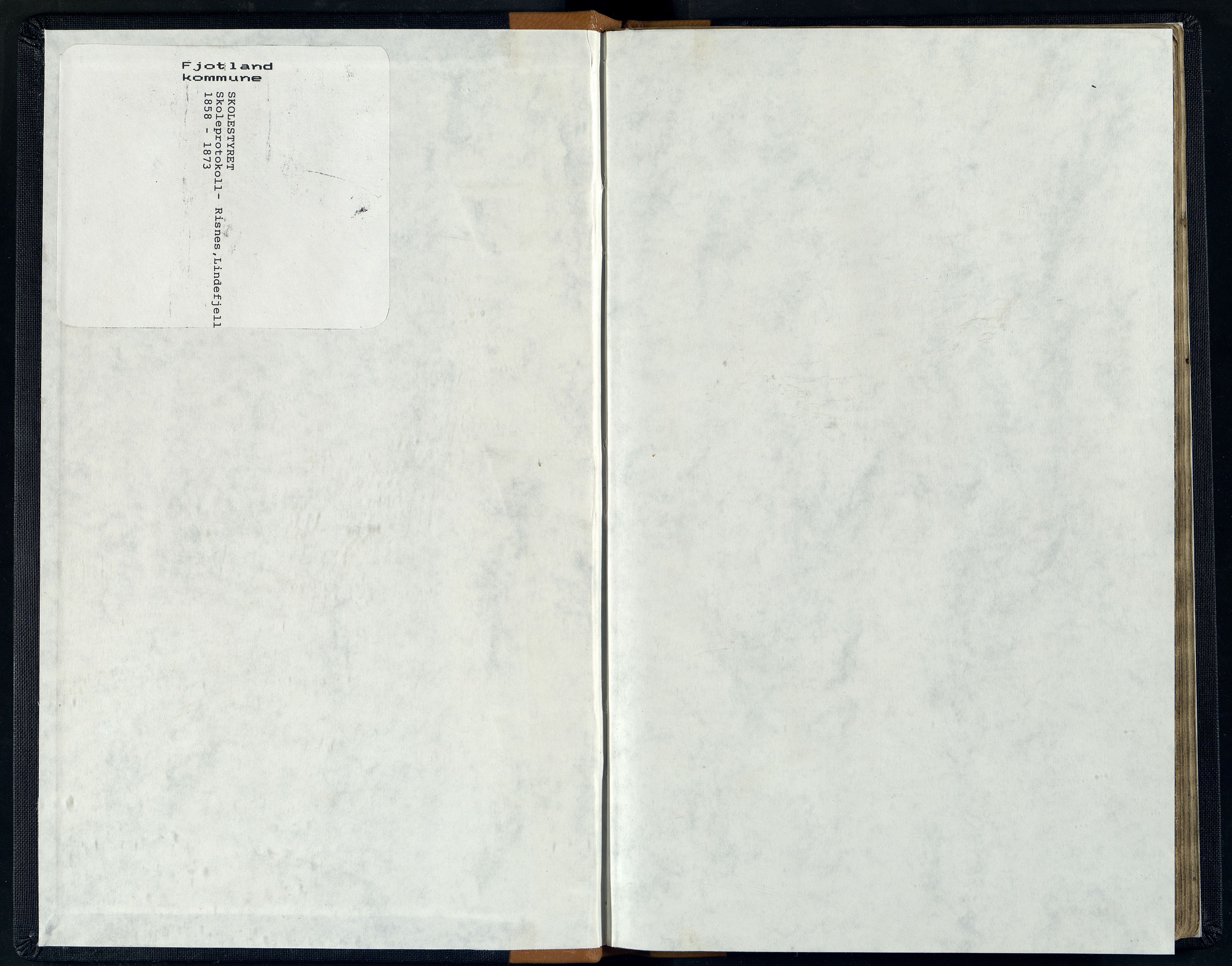 Fjotland kommune - Risnes Skole, ARKSOR/1037FJ556/H/L0001: Skoleprotokoll, også Lindefjell skole, 1858-1873