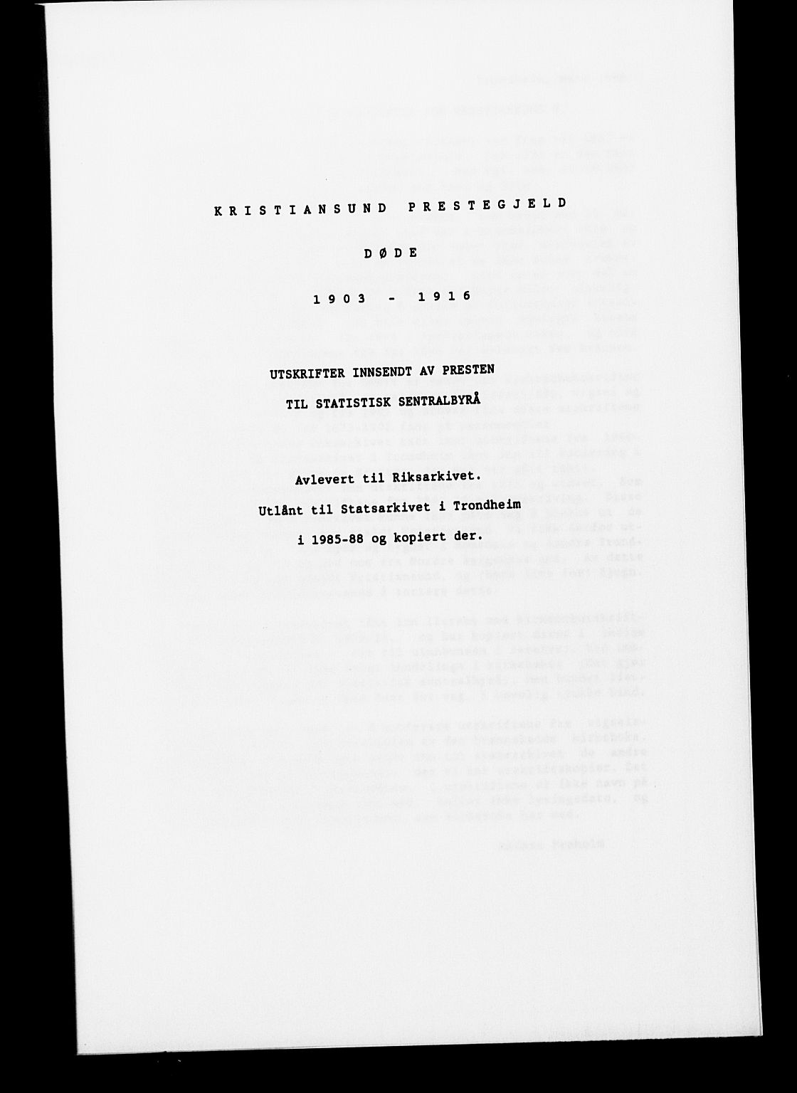 Ministerialprotokoller, klokkerbøker og fødselsregistre - Møre og Romsdal, AV/SAT-A-1454/572/L0860: Ministerialbok nr. 572D04, 1903-1916