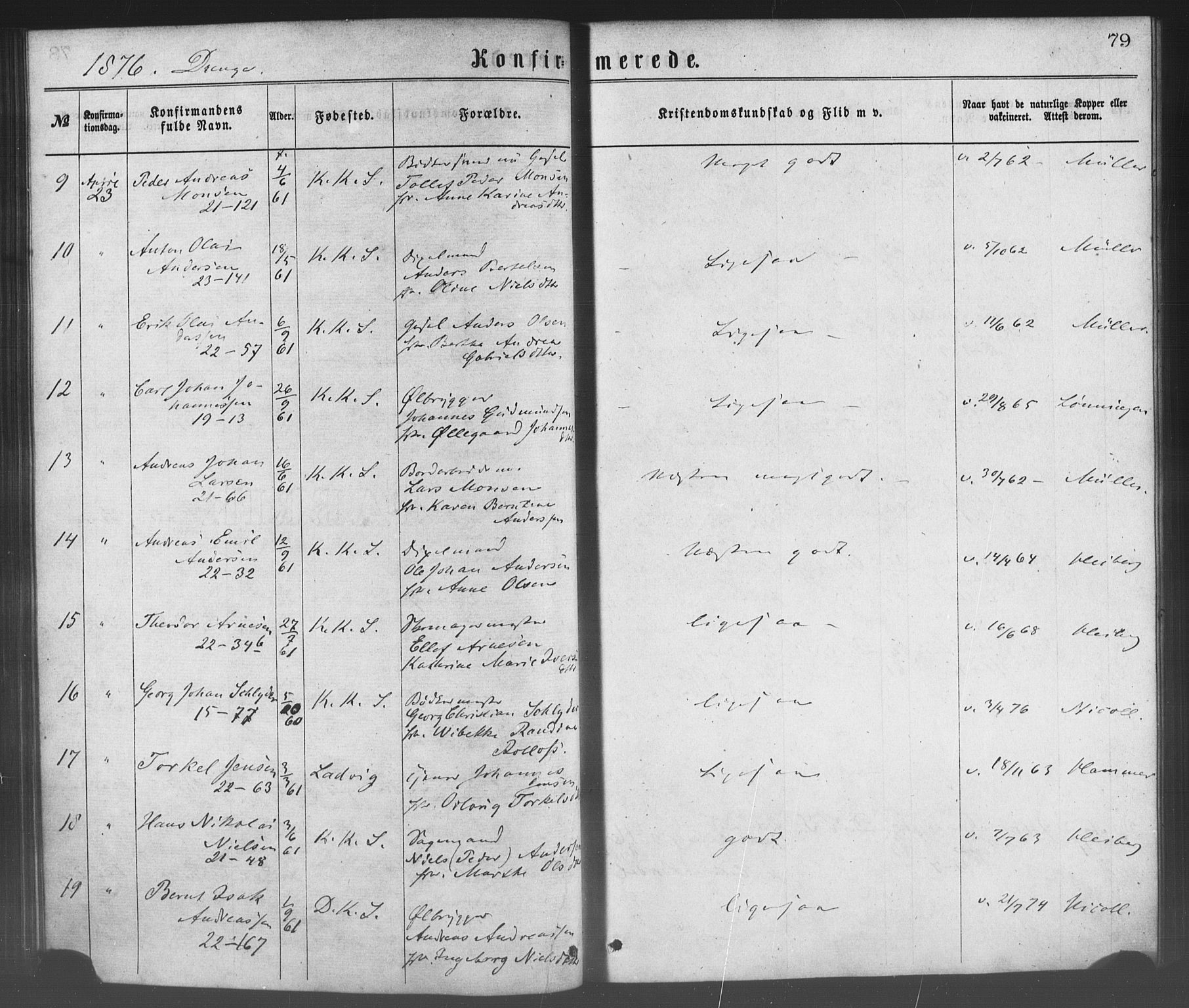 Korskirken sokneprestembete, SAB/A-76101/H/Haa/L0028: Ministerialbok nr. C 4, 1868-1879, s. 79