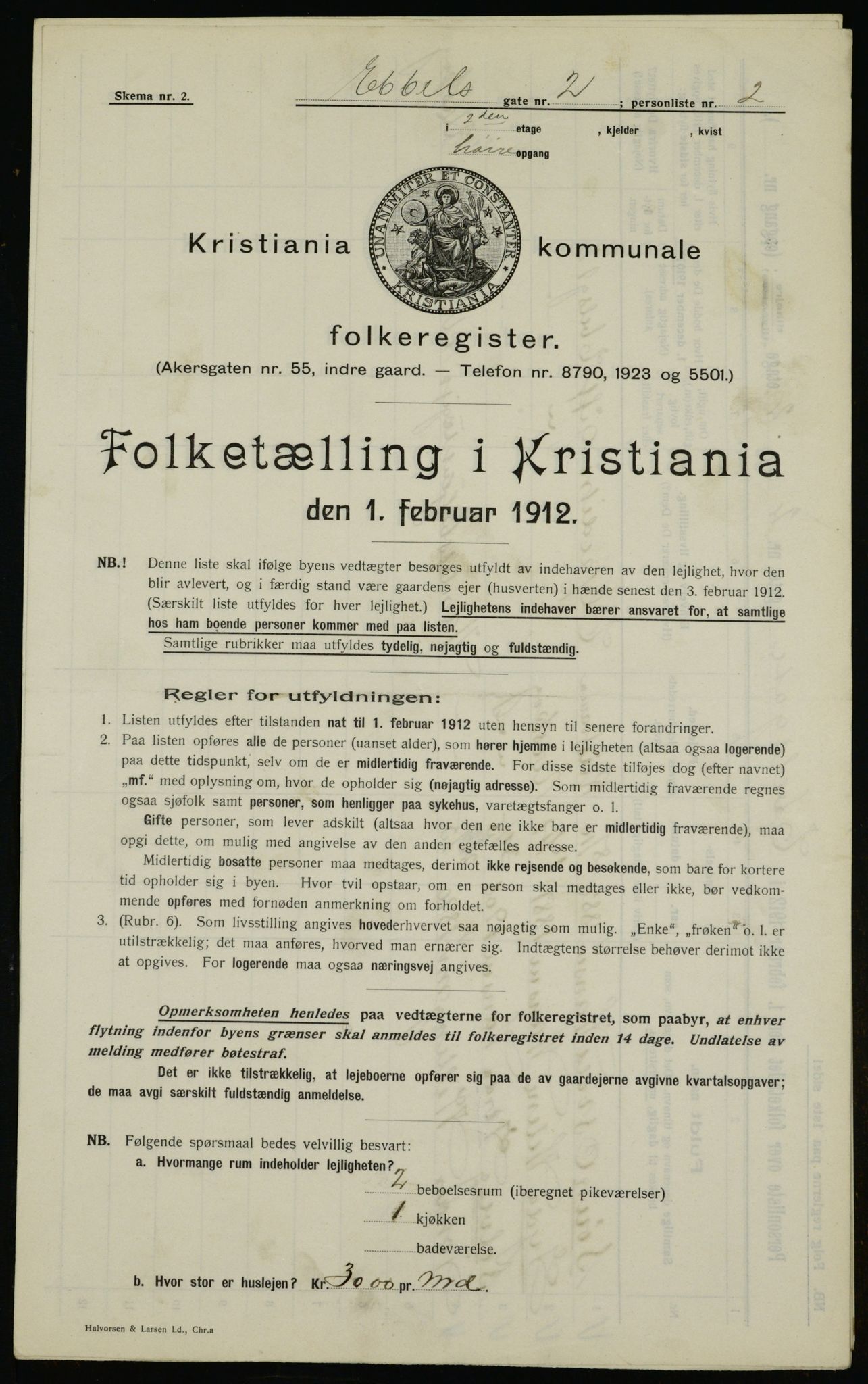 OBA, Kommunal folketelling 1.2.1912 for Kristiania, 1912, s. 17995
