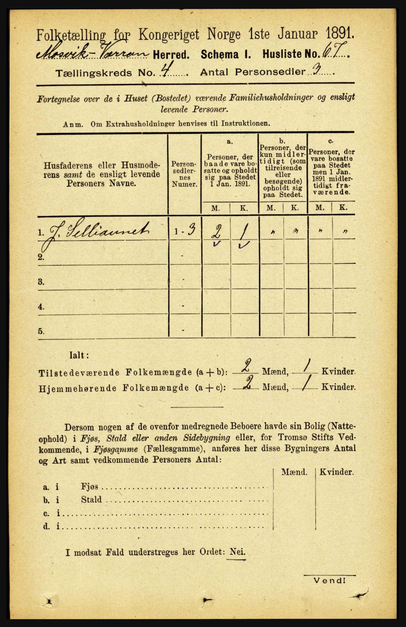 RA, Folketelling 1891 for 1723 Mosvik og Verran herred, 1891, s. 1384