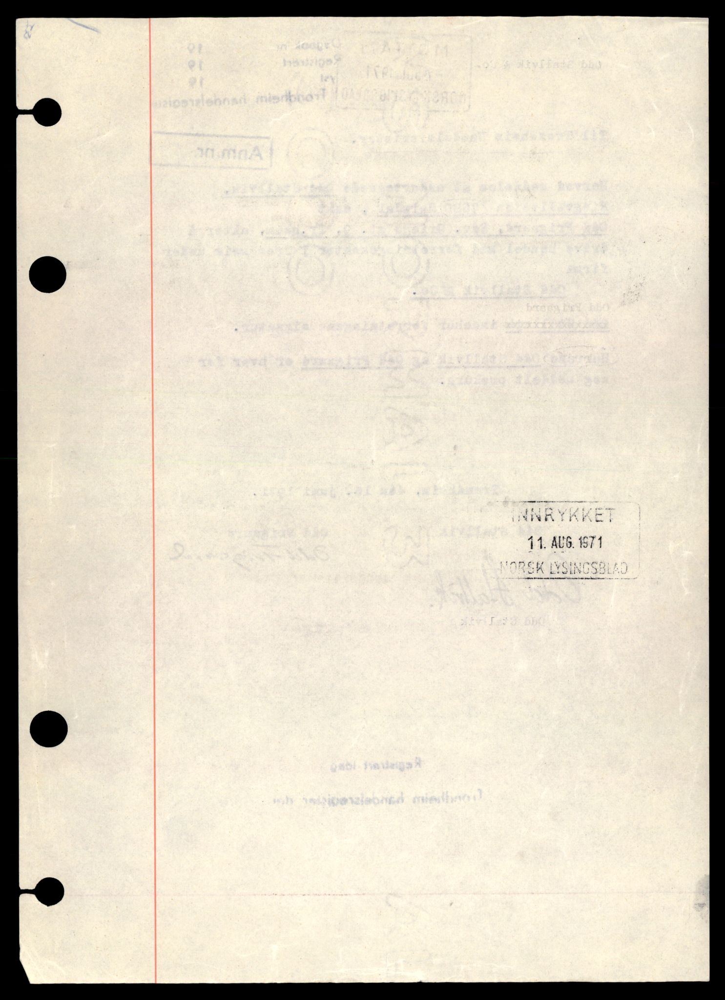 Trondheim byfogd, AV/SAT-A-0003/2/J/Jd/Jda/L0079: Bilag, enkeltmannsforetak, ansvarlige selskap og kommandittselskap, St-Th, 1944-1990, s. 12