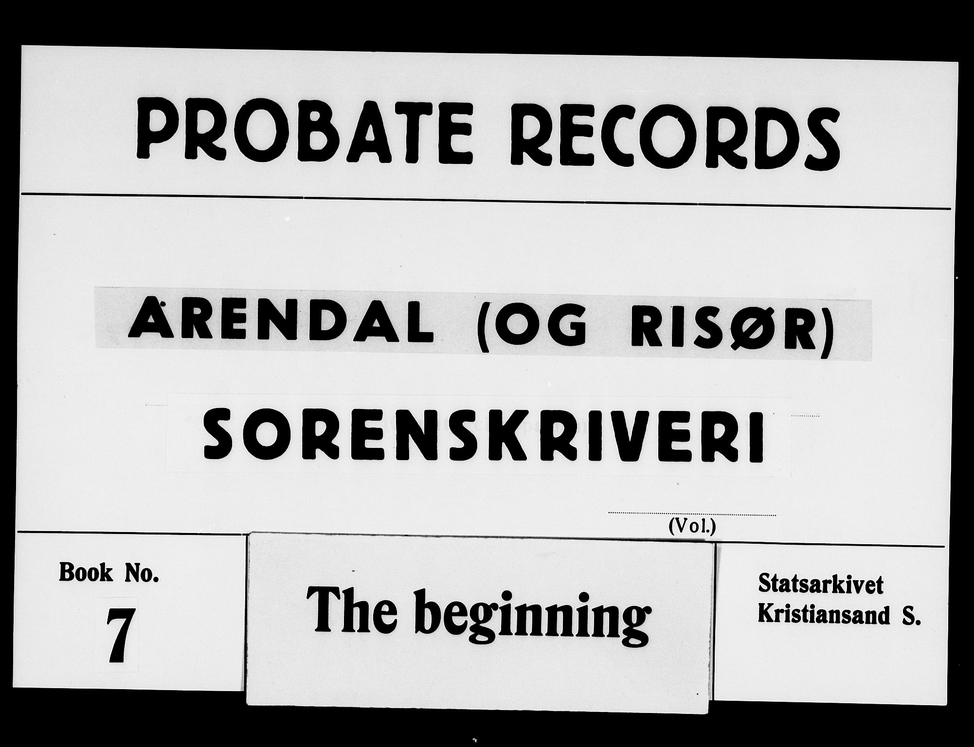 Arendal byfogd, AV/SAK-1222-0001/H/Hc/L0008: Skifteprotokoll nr. 7 for Arendal og Risør, m/register, 1775-1781